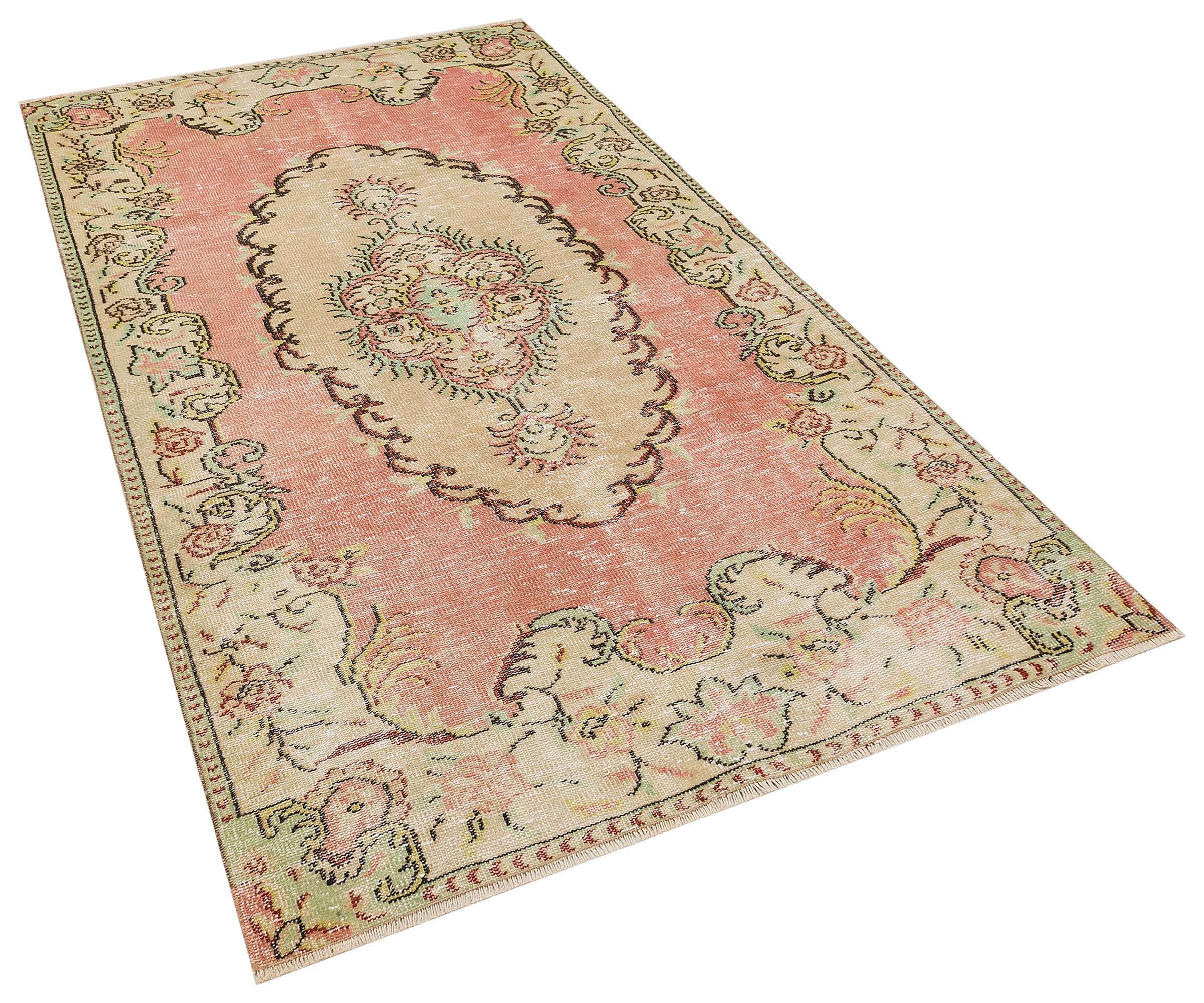 Exclusive Vintage Distressed Rug, Handmade rug, silk wool/weave, size 142 × 245 cm, from Van, SKU 10107