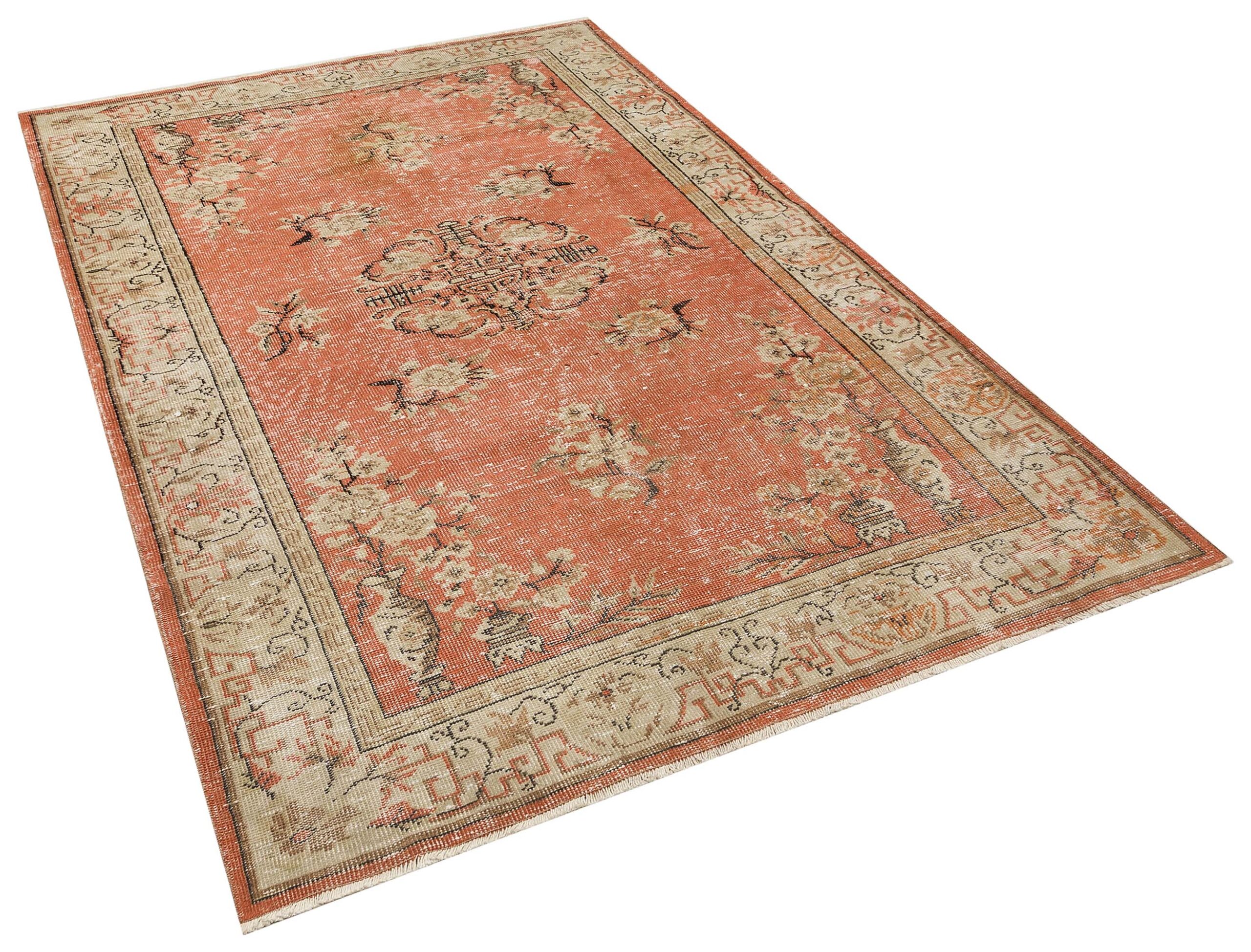 Authentic Handwoven Distressed Rug, Handmade rug, wool wool/weave, size 171 × 258 cm, from Isparta, SKU 10112