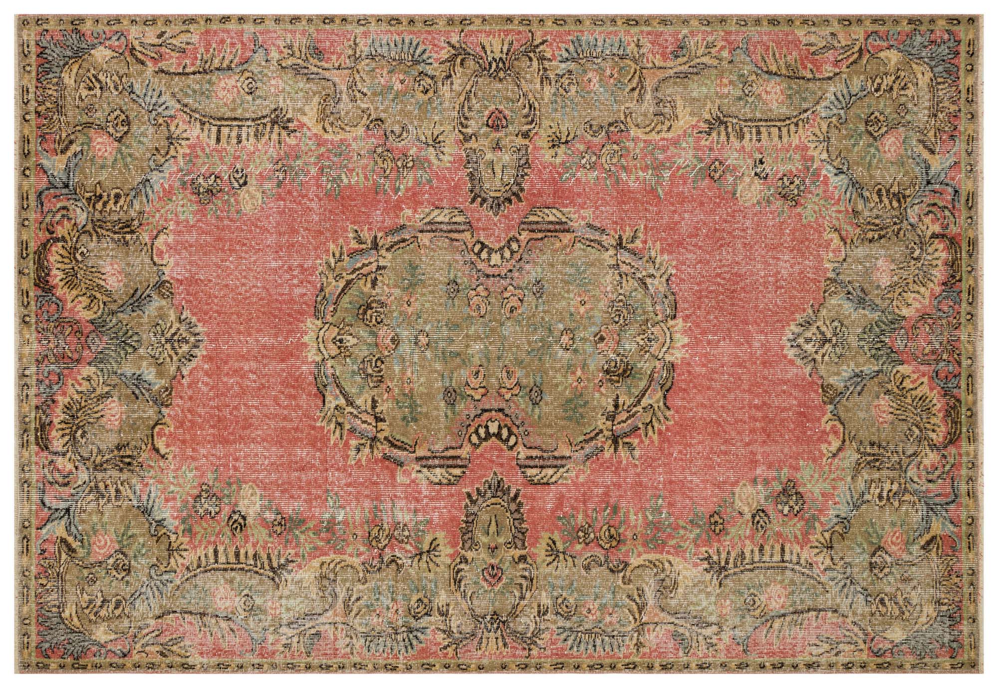 Handmade Rug with Anatolian Patterns - SKU 10196 - Detail View
