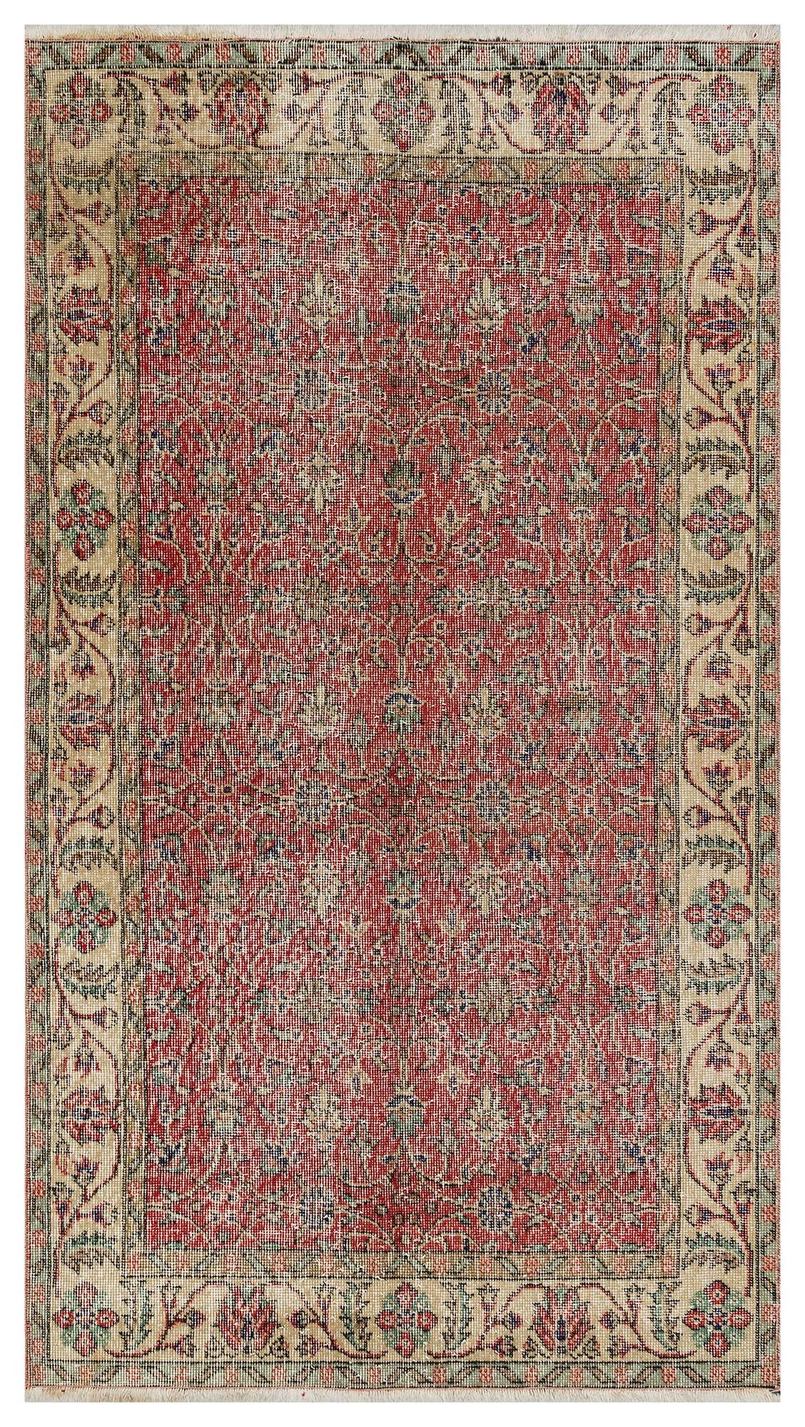 Hand-Woven Vintage Distressed Rug - SKU 10342 - Detail View