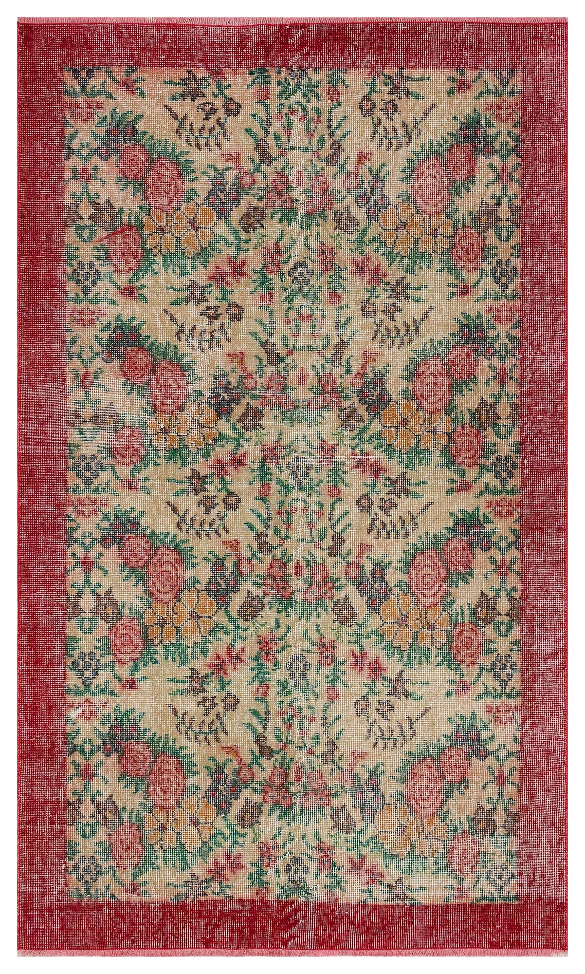 Hand-Woven Vintage Distressed Rug - SKU 10344 - Detail View