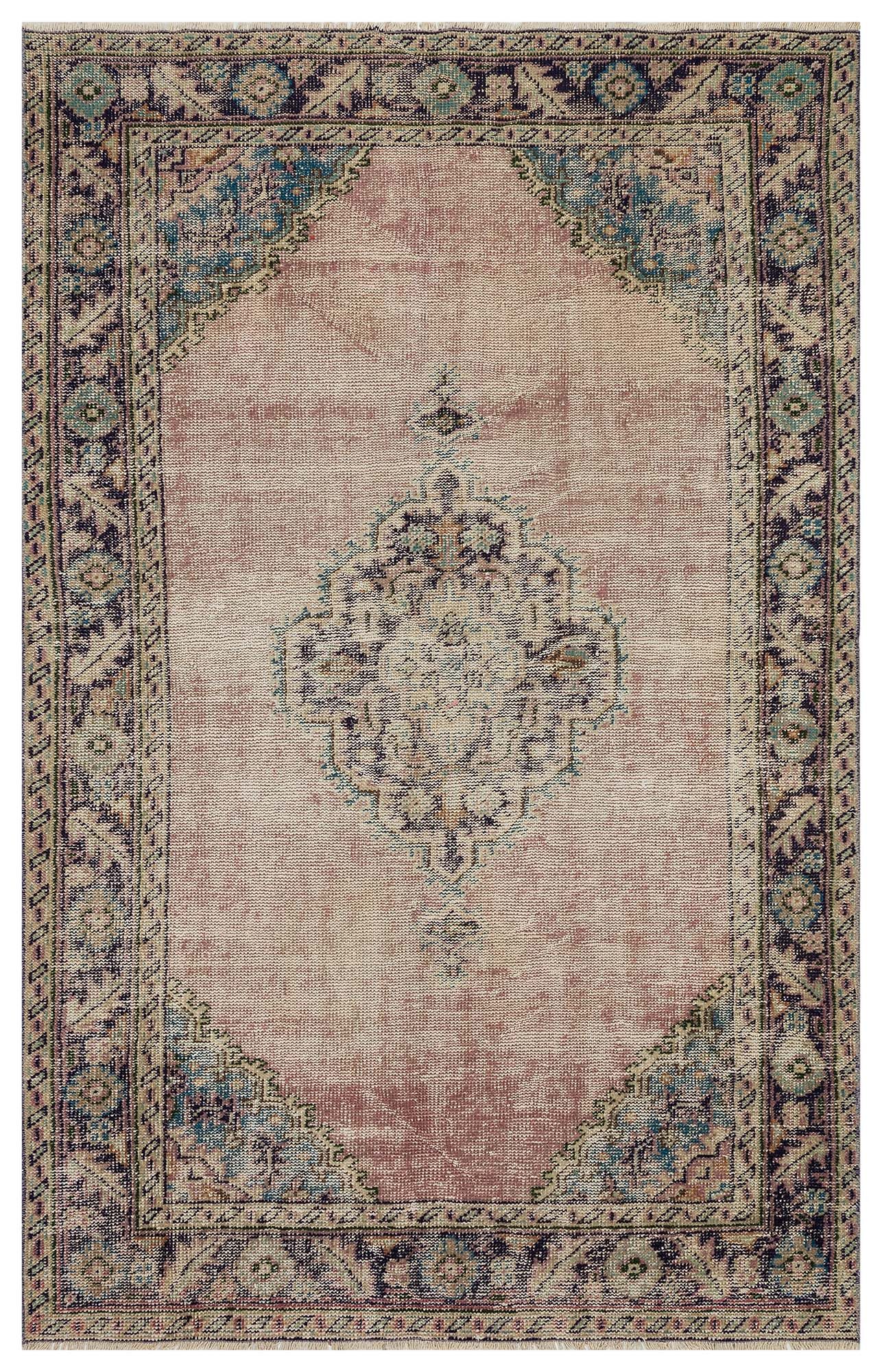 Handwoven Vintage Distressed Rug - SKU 10350 - Detail View