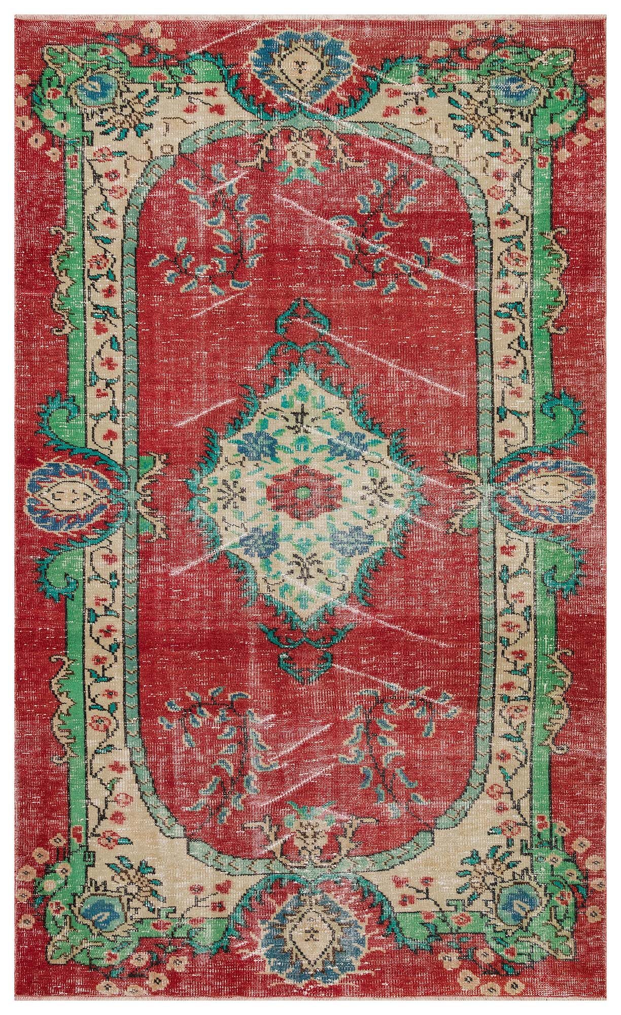 Unique Vintage Distressed Rug - SKU 10357 - Detail View