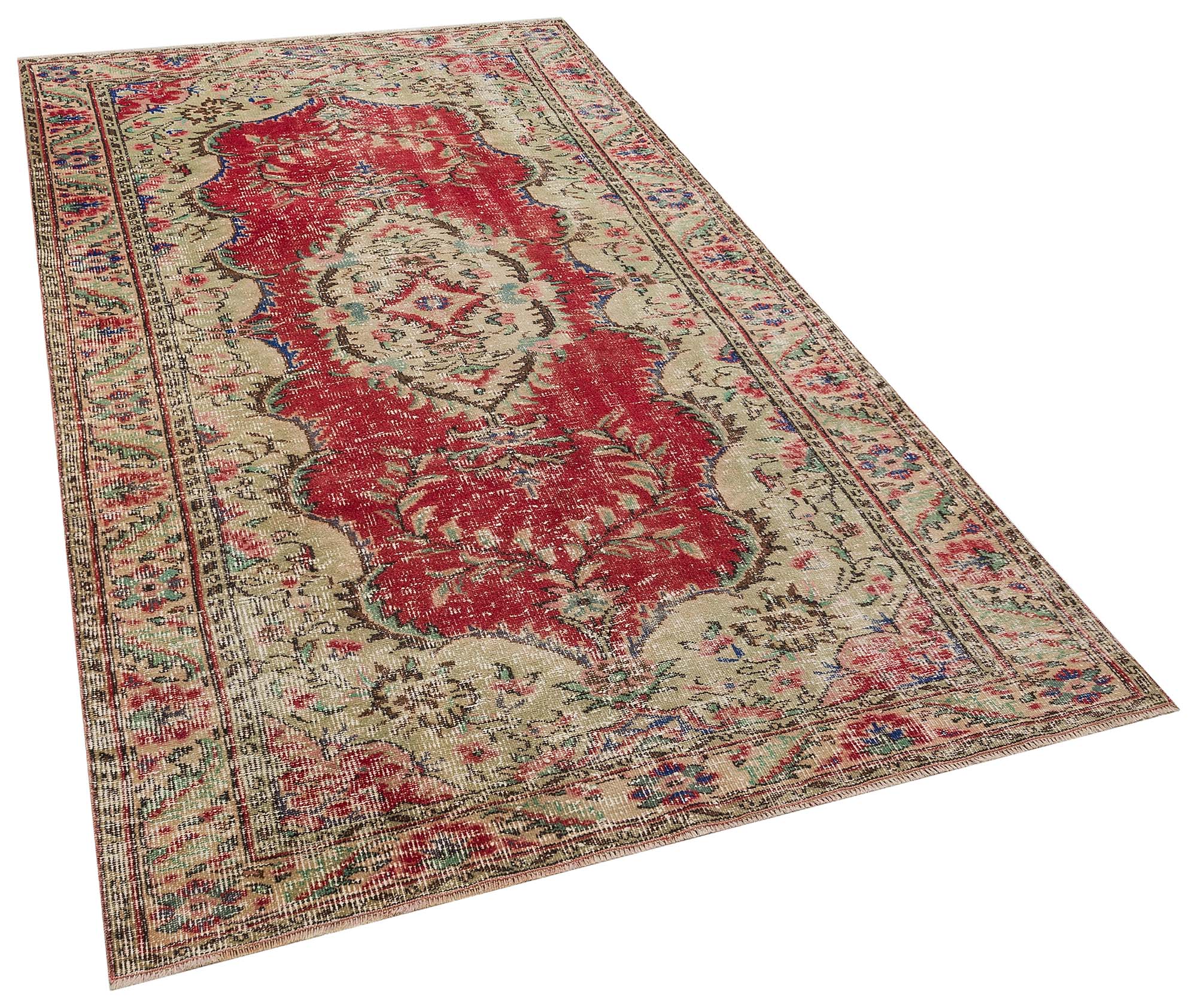 Vintage Hand-Woven Distressed Rug, Handmade rug, wool wool/weave, size 159 × 270 cm, from Bergama, SKU 10411