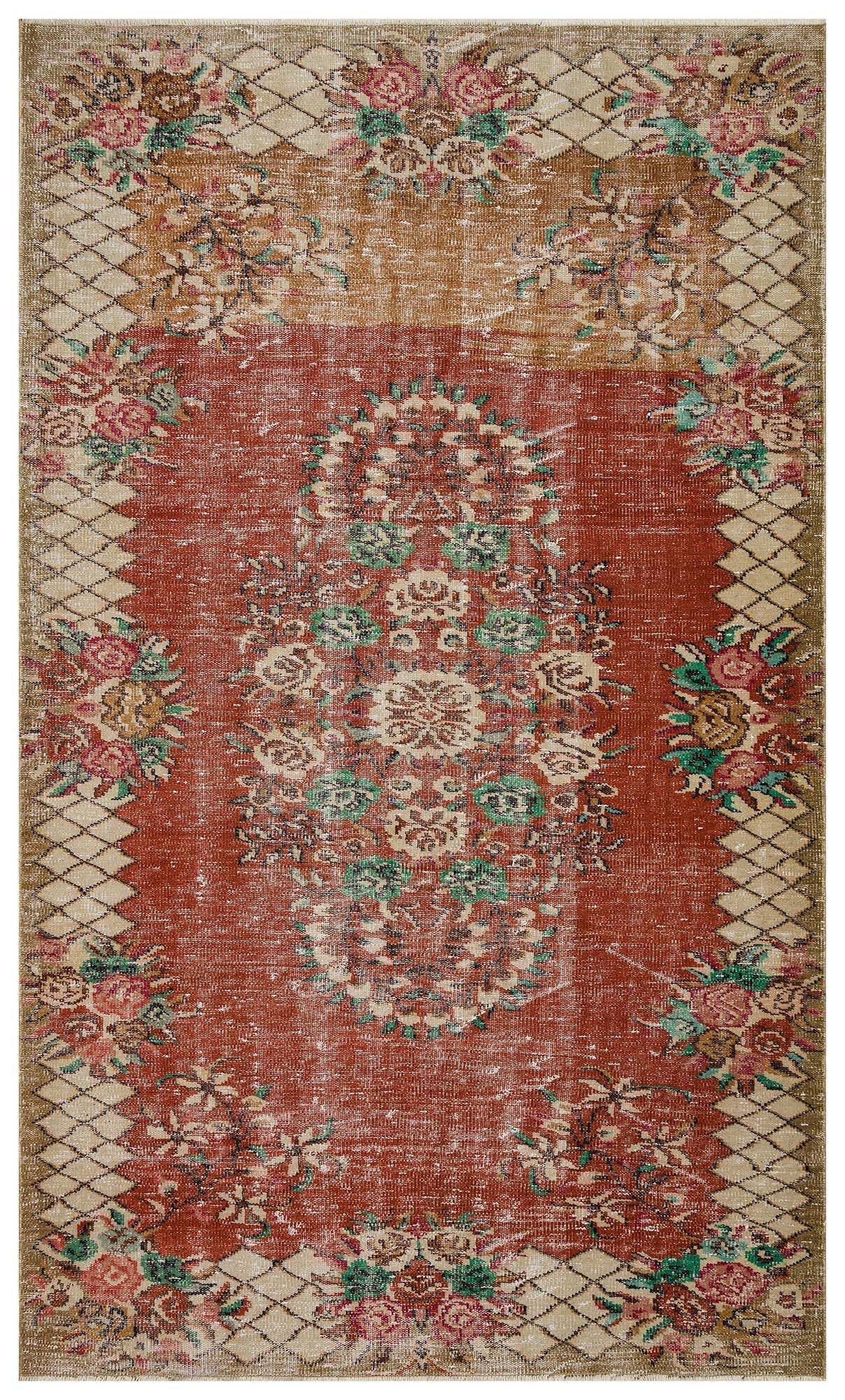 Distressed Vintage Rug - SKU 10417 - Detail View