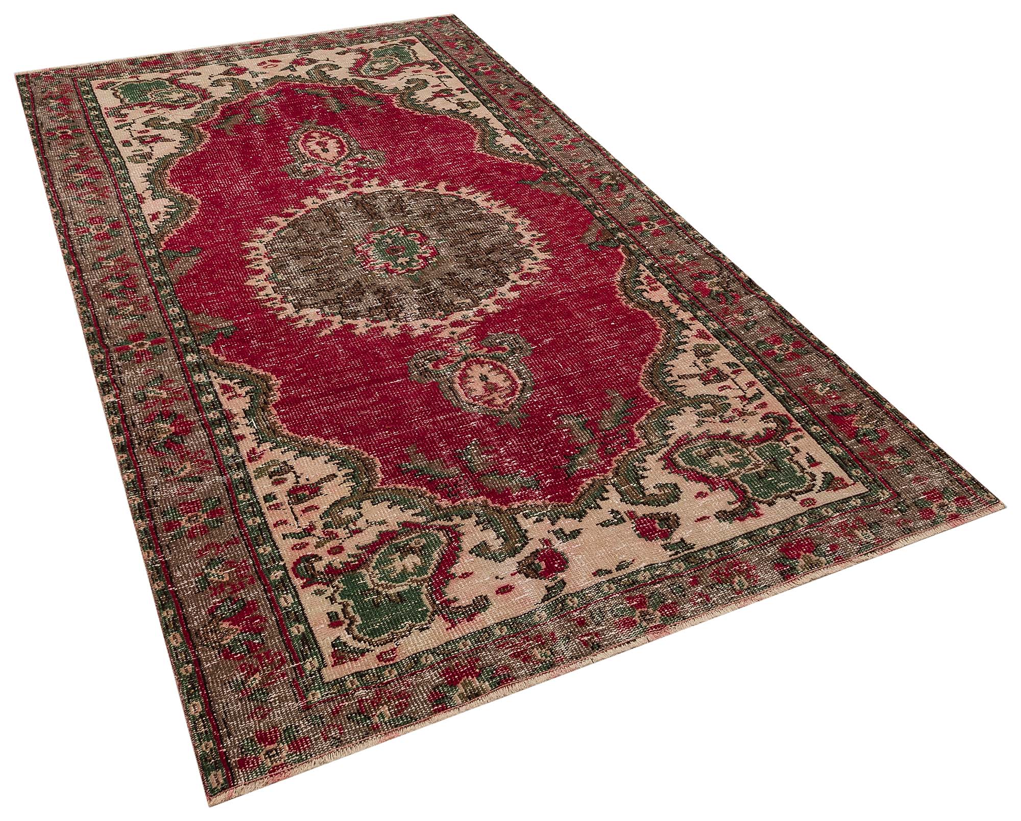 Hand-Woven Vintage Rug, Handmade rug, wool & cotton wool/weave, size 157 × 262 cm, from Yahyalı, SKU 10419