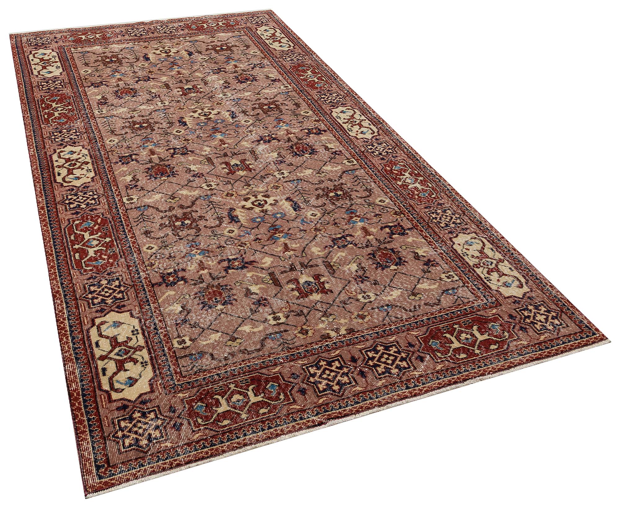 Vintage Handwoven Rug, Handmade rug, cotton wool/weave, size 157 × 288 cm, from Demirci, SKU 10447