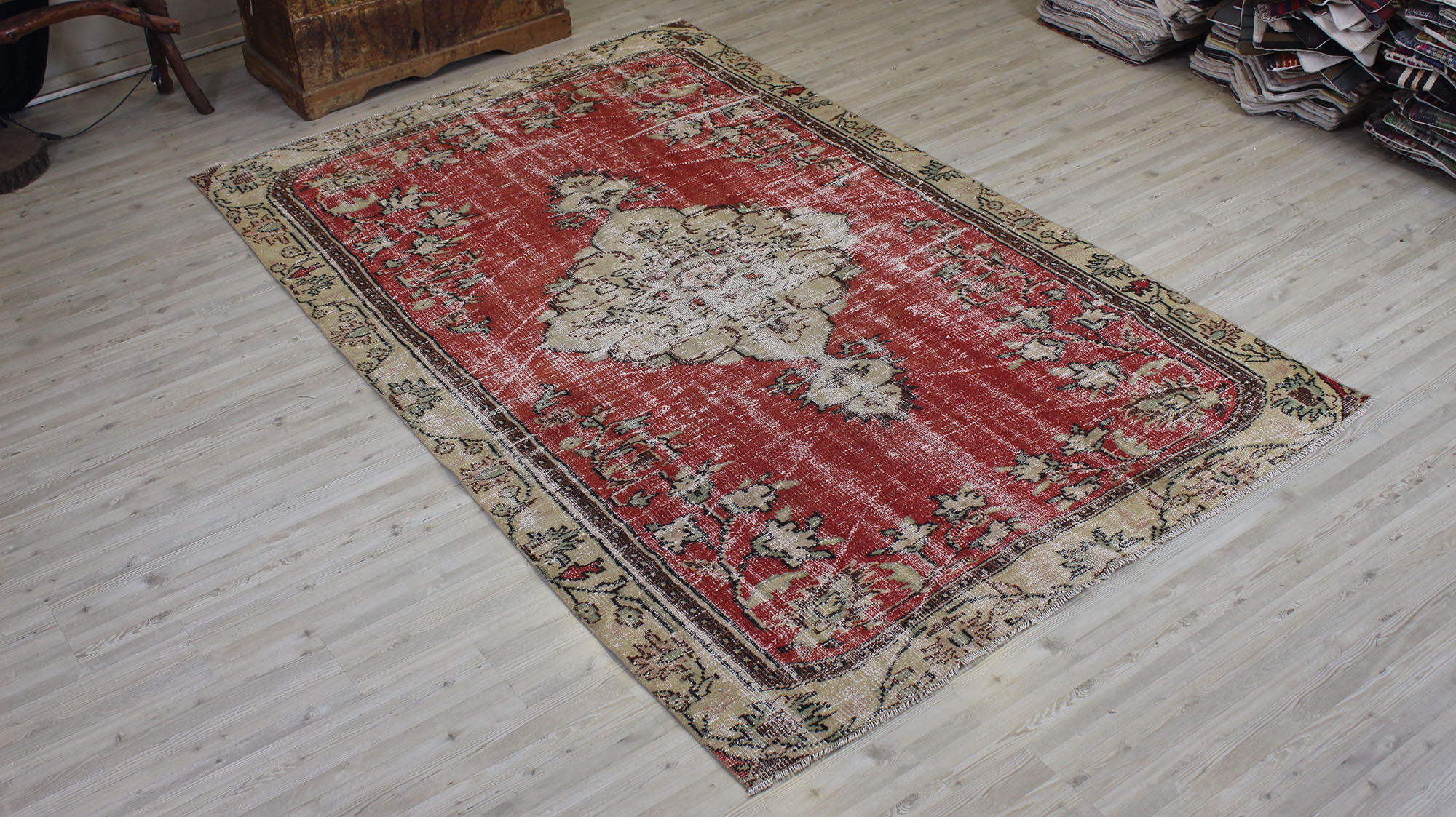 Vintage Handwoven Rug - SKU 10534 - Detail View