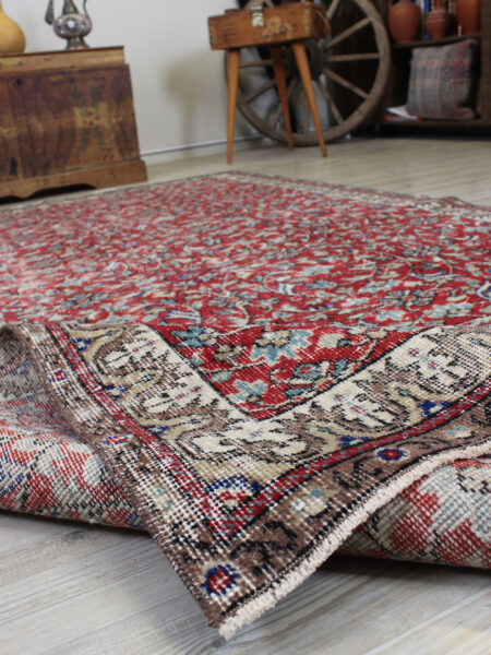 Vintage Handwoven Wool Rug - SKU 10538 - Detail View