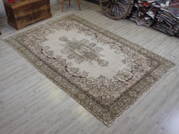Vintage Rug, Handmade rug, wool & silk wool/weave, size 173 × 278 cm, from Milas, SKU 10547