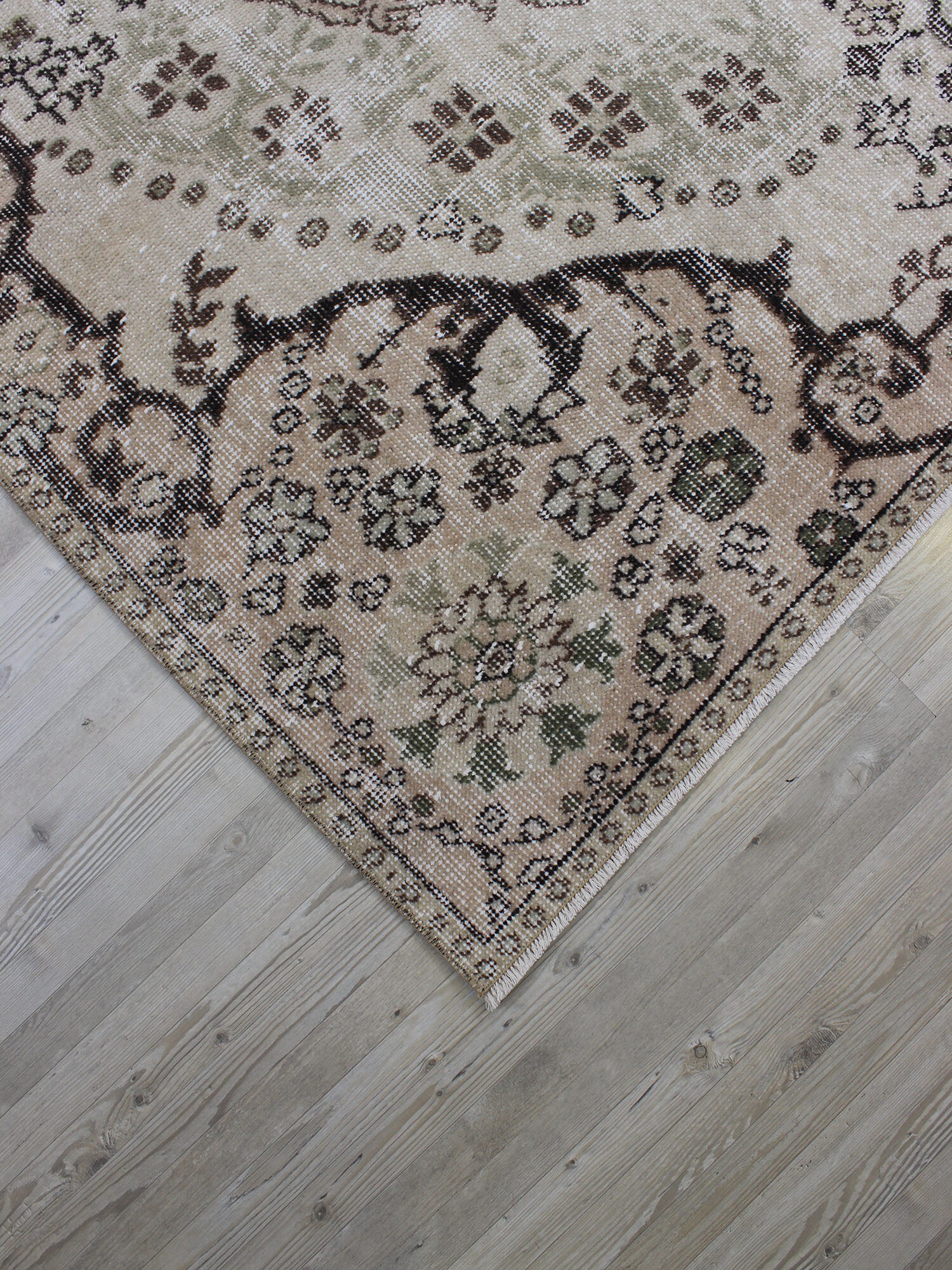 Vintage Handmade Wool Rug - SKU 10550 - Detail View