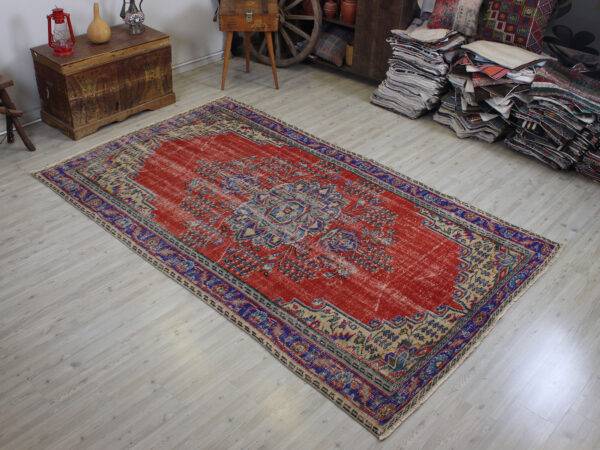 Hand-Woven Distressed Rug - SKU 10573 - Detail View