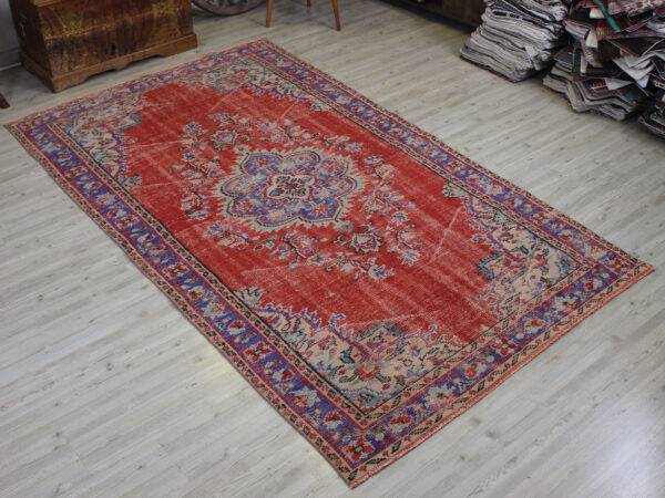 Vintage Handmade Wool Rug, Handmade rug, wool & cotton wool/weave, size 158 × 266 cm, from Cappadocia, SKU 10603