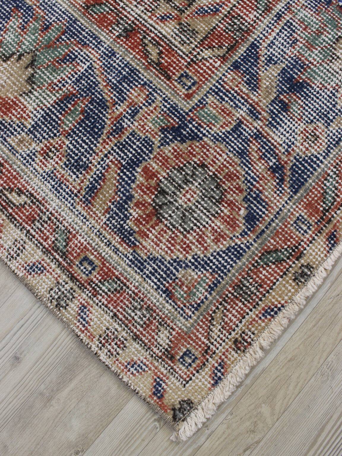 Distressed Handmade Vintage Rug - SKU 10627 - Detail View