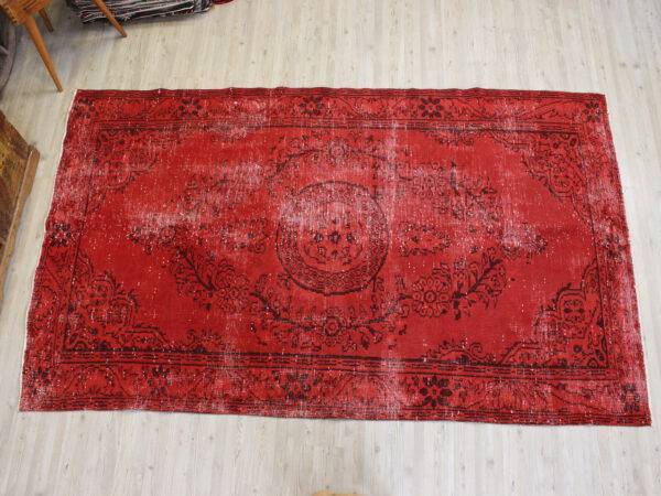 Hand-Woven Distressed Wool Rug - SKU 10631 - Detail View