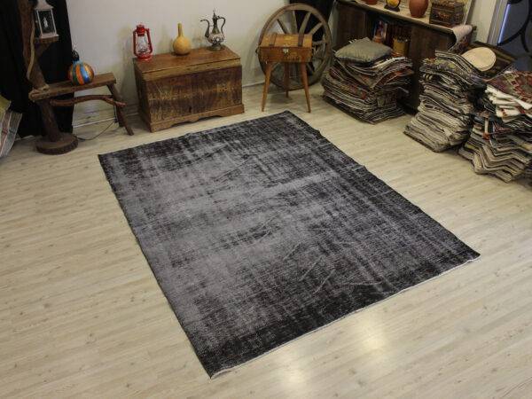 Handmade Vintage Wool Rug, Handmade rug, silk wool/weave, size 178 × 237 cm, from Antalya, SKU 10650