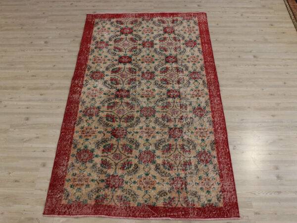 Distressed Vintage Hand-Knotted Rug - SKU 10684 - Detail View
