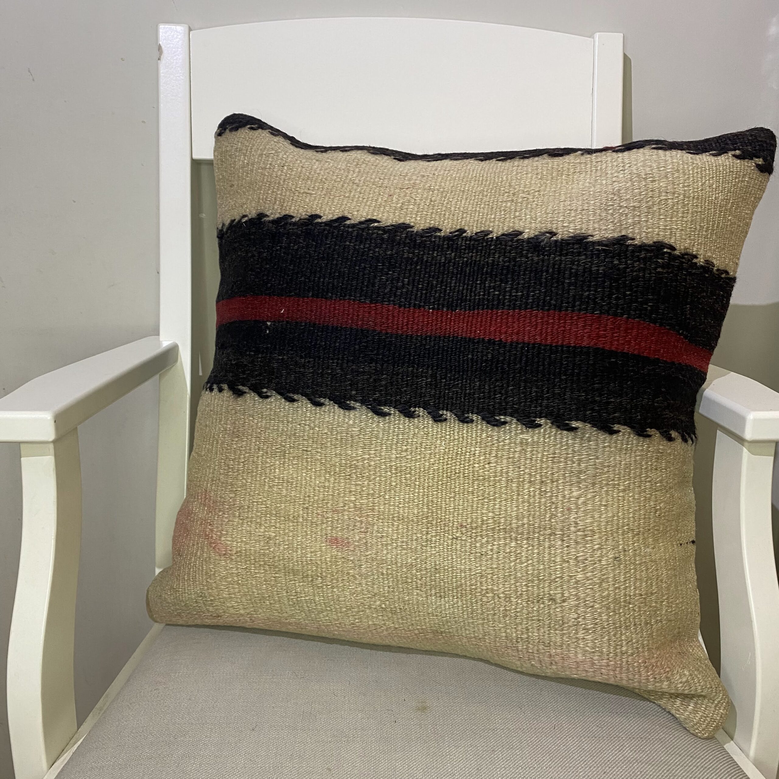 Handwoven Pillowcase, Pillowcases rug, cotton wool/weave, size 50 × 50 cm, from Konya, SKU 260