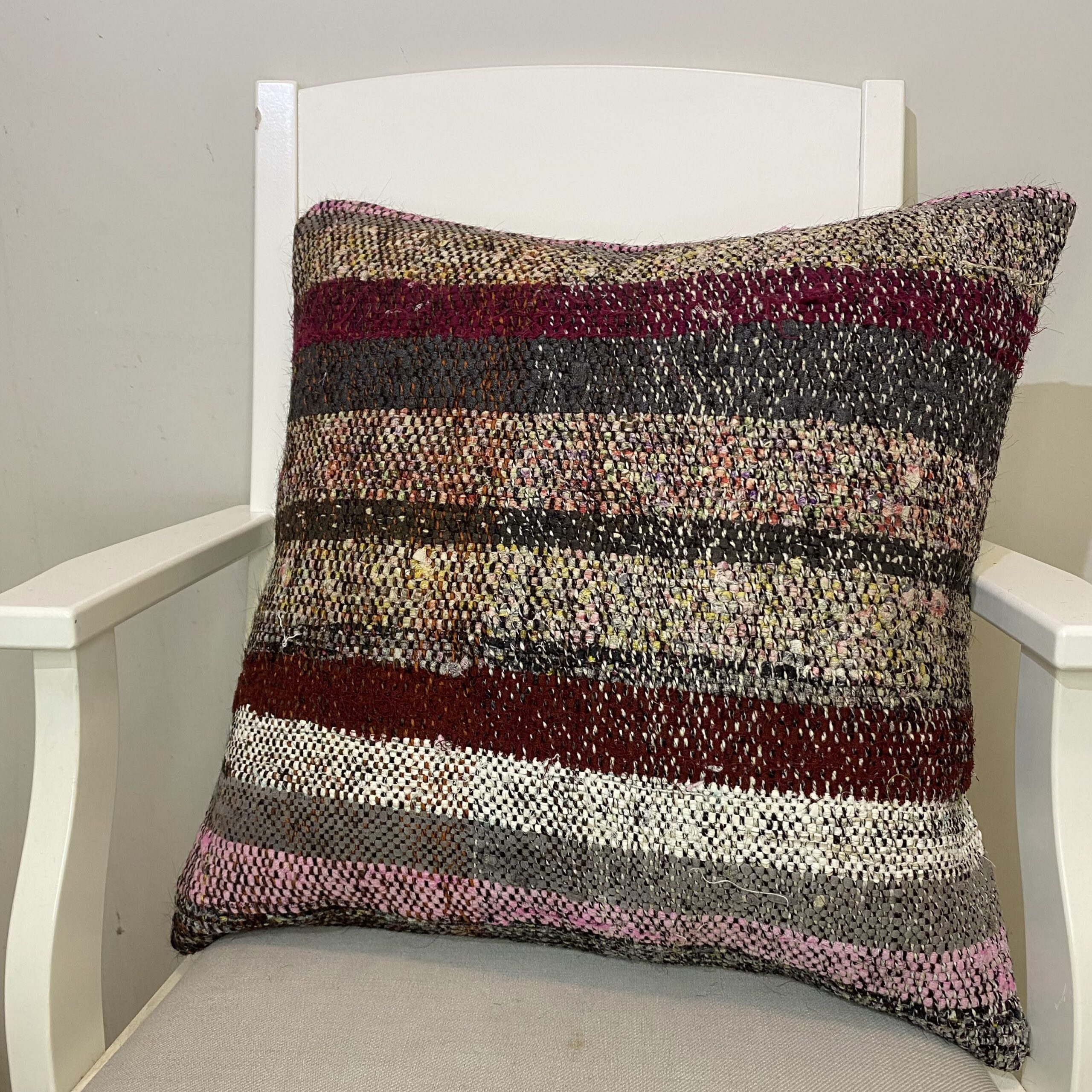 Hand-Woven Pillowcase, Pillowcases rug, wool & cotton wool/weave, size 50 × 50 cm, from Hereke, SKU 375