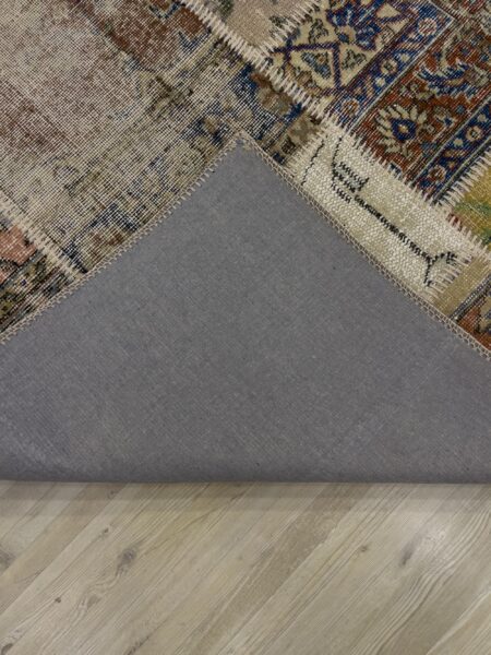 A Unique and Beautiful Handcrafted Patchwork Rug - SKU 4036 - Detail View