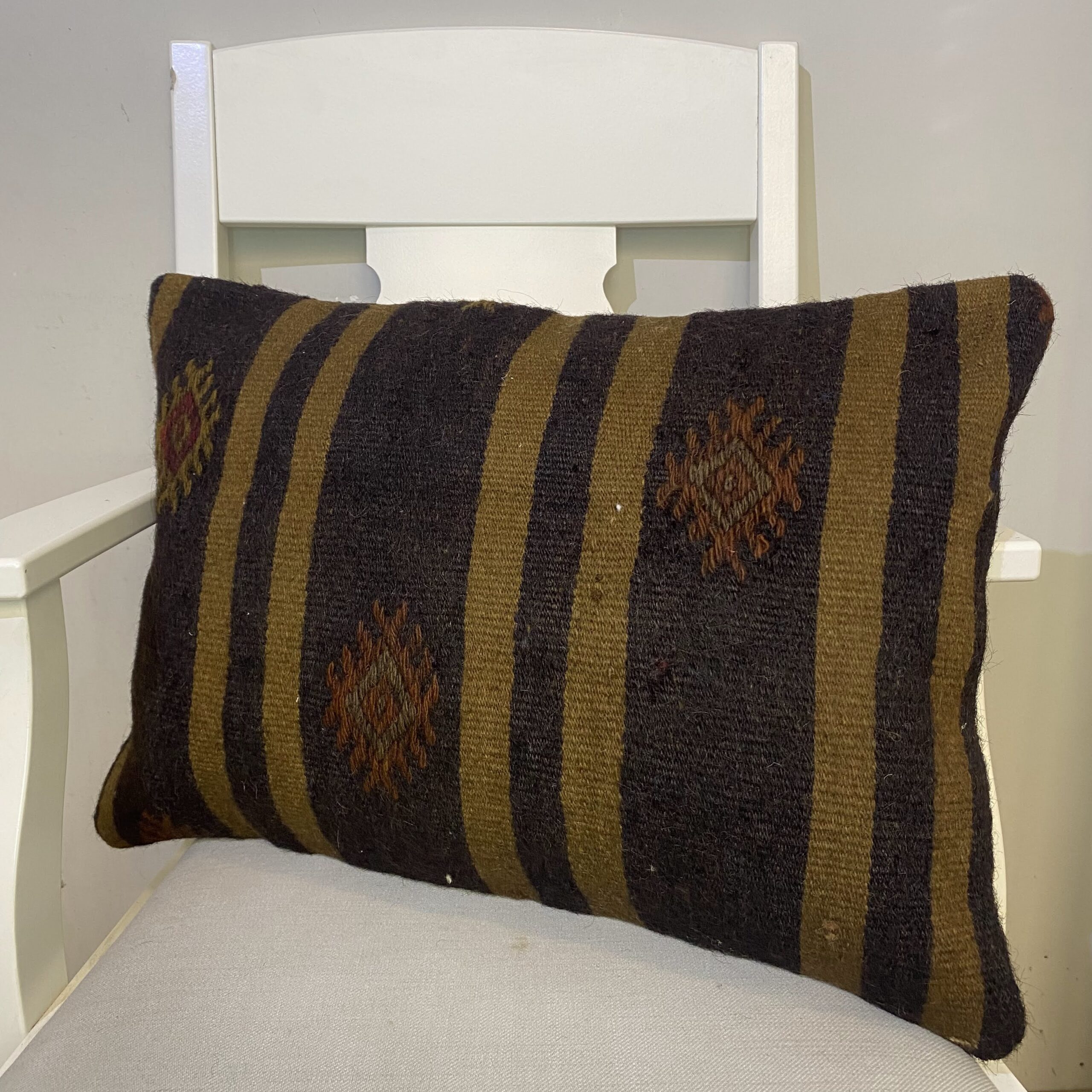 Handwoven Pillowcase, Pillowcases rug, wool & cotton wool/weave, size 40 × 60 cm, from Bergama, SKU 439