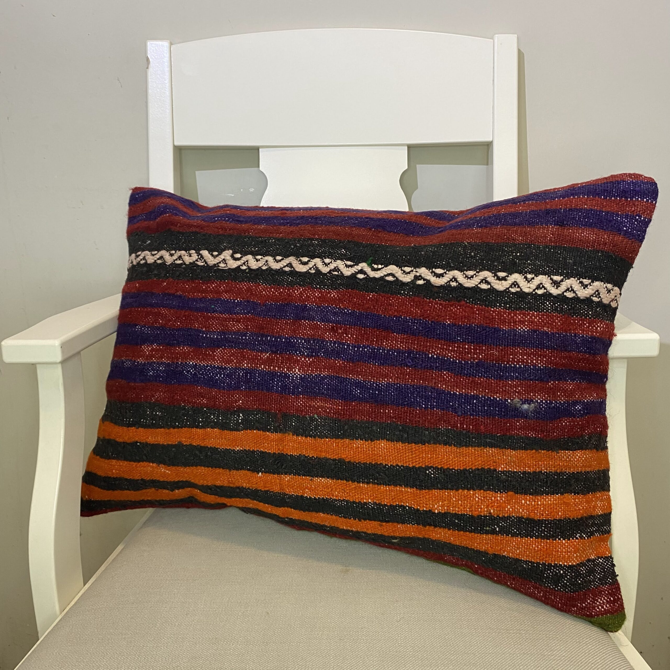 Handwoven Pillowcase, Pillowcases rug, wool wool/weave, size 40 × 60 cm, from Manisa, SKU 487