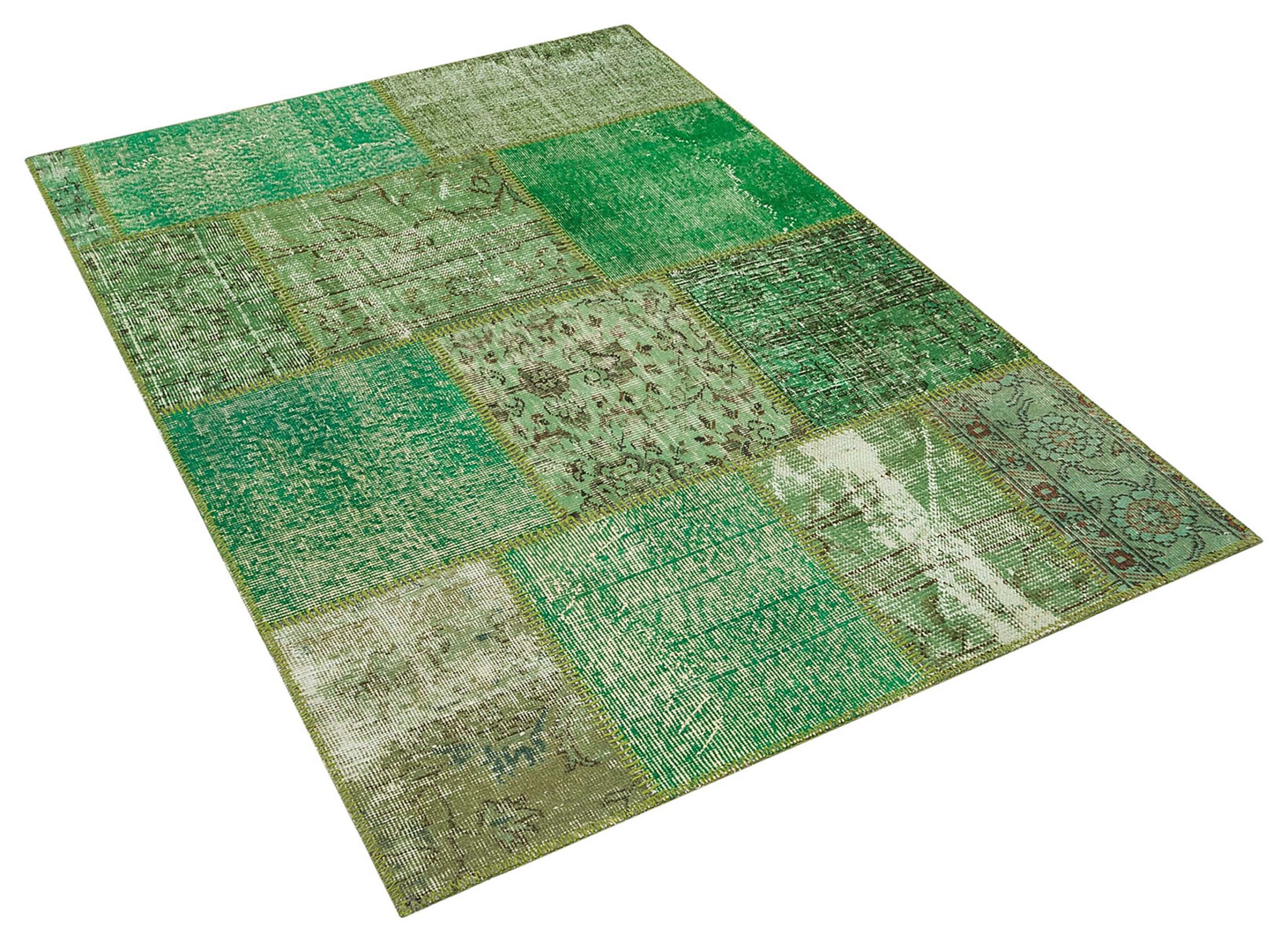 Vintage Hand-Woven Patchwork Rug, Handmade rug, wool & silk wool/weave, size 120 × 180 cm, from Milas, SKU 5654