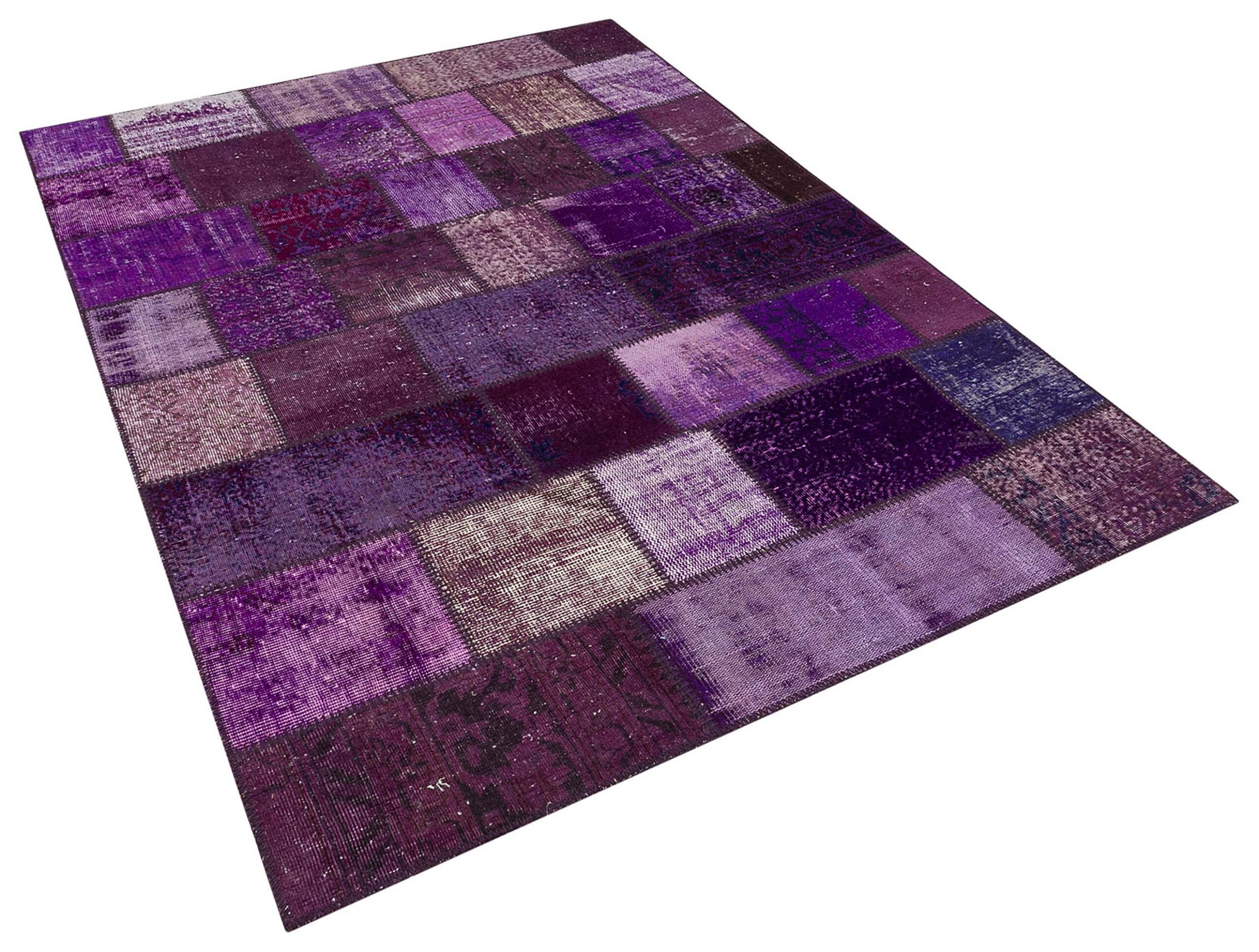 Exclusive Hand-Woven Patchwork Distressed Rug, Handmade rug, cotton wool/weave, size 160 × 230 cm, from Manisa, SKU 5720