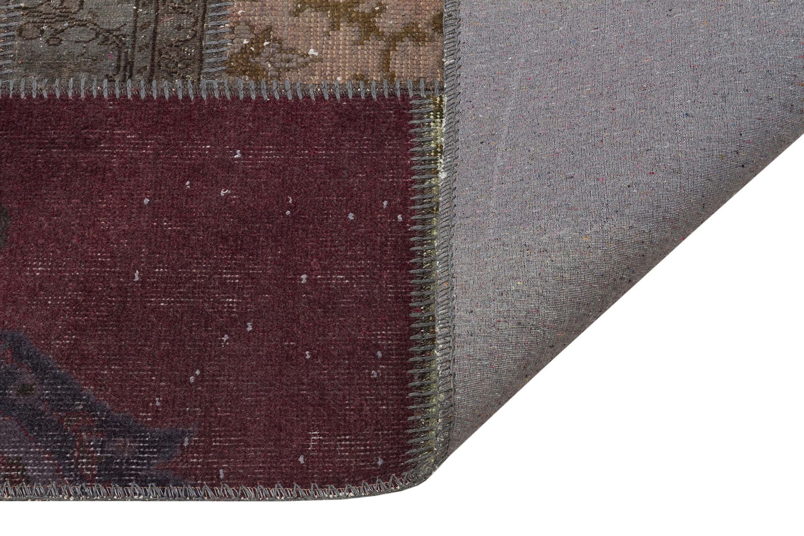 Unique Handwoven Patchwork Art Rug - SKU 5835 - Detail View