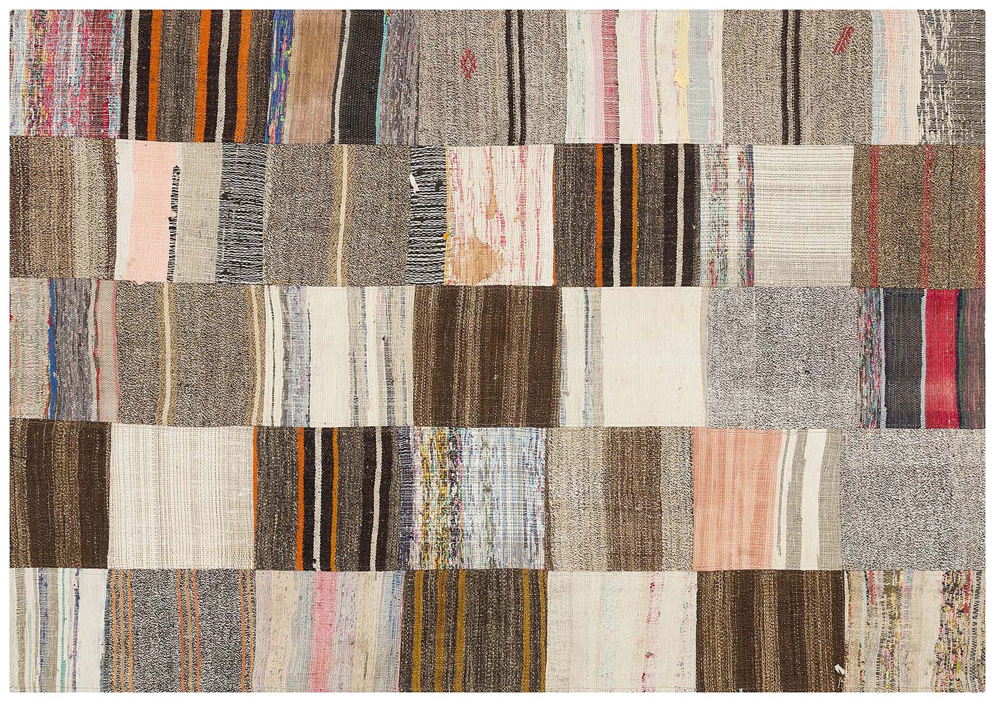 Handmade Patchwork Elegant Design Rug - SKU 6135 - Detail View