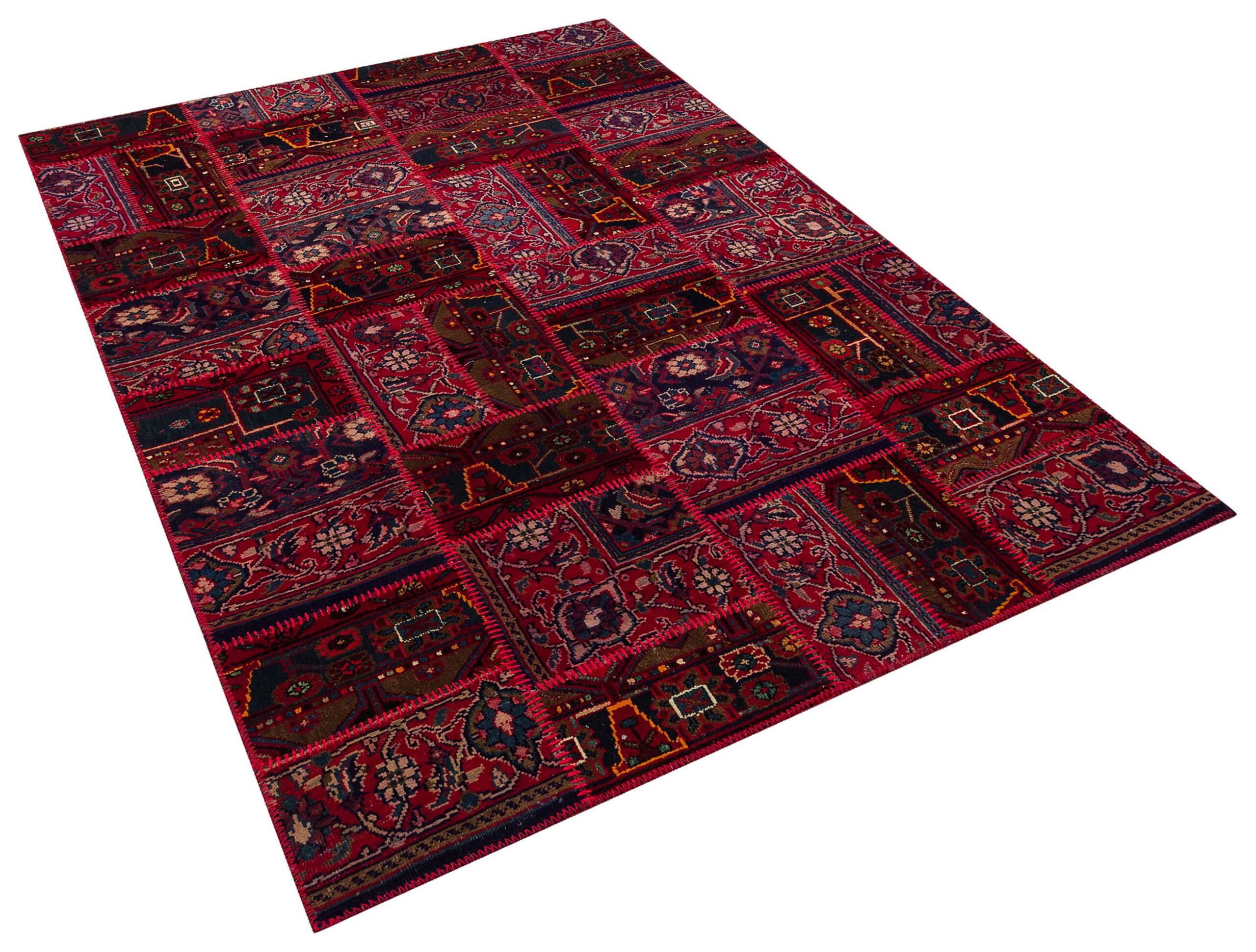 Unique and Enchanting Patchwork Rug, Handmade rug, cotton wool/weave, size 230 × 160 cm, from Antalya, SKU 6354