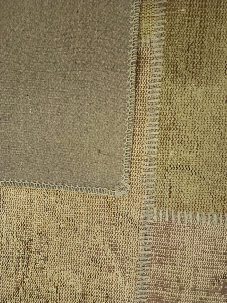 Handwoven Patchwork Rug Dyed with Natural Dyes - SKU 6395 - Detail View