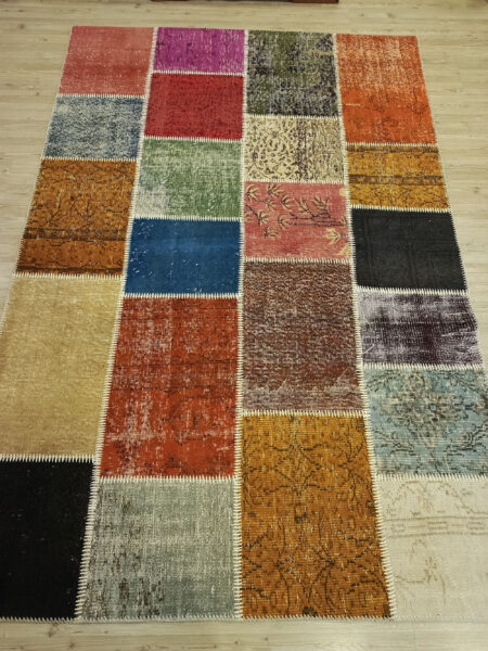 Handmade Anatolian Patchwork Rug - SKU 6405 - Detail View