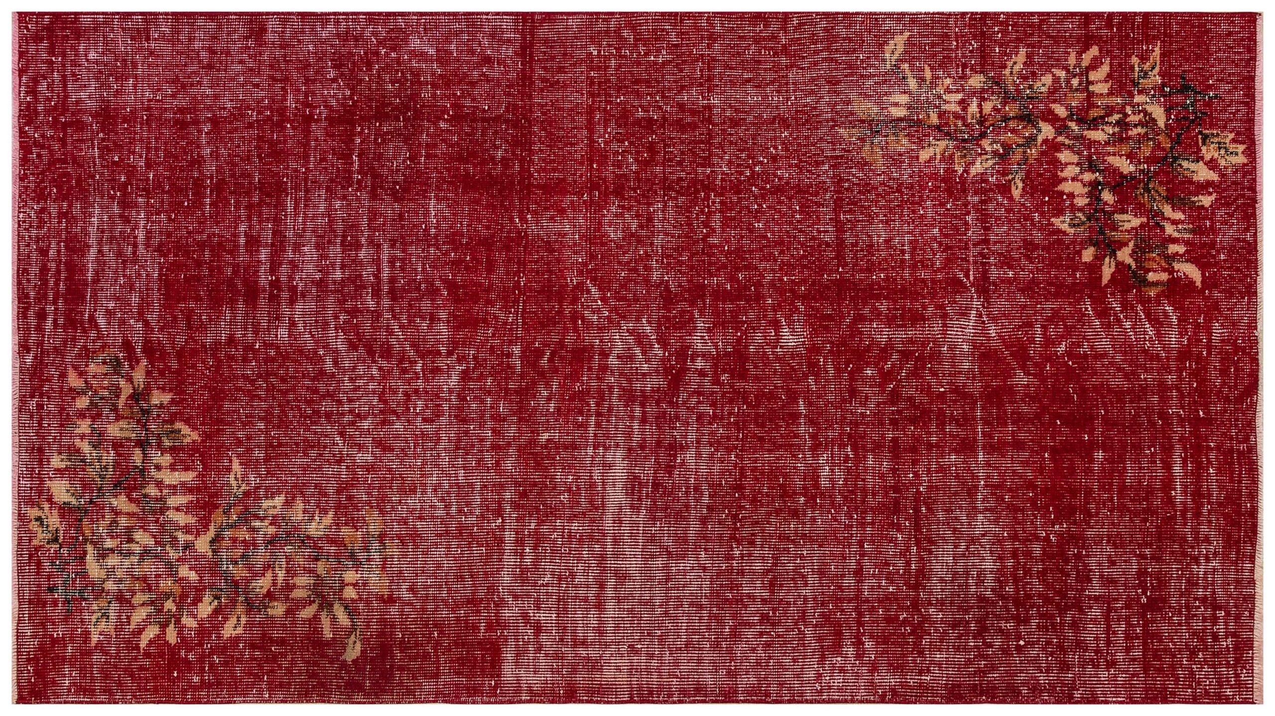 Distressed Vintage Handwoven Rug - SKU 7373 - Detail View