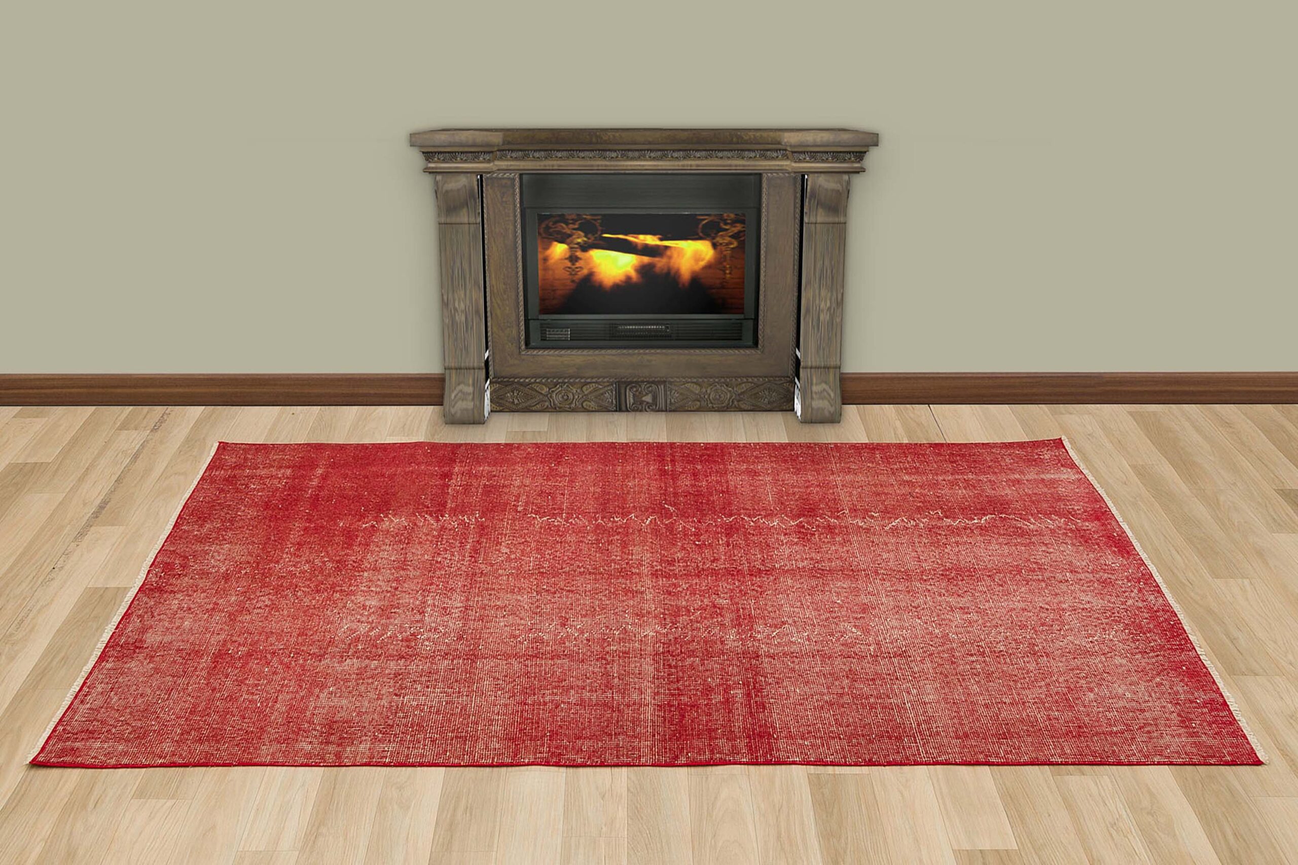 Vintage Hand-Woven Wool Rug, Handmade rug, wool wool/weave, size 117 × 207 cm, from Bursa, SKU 7387