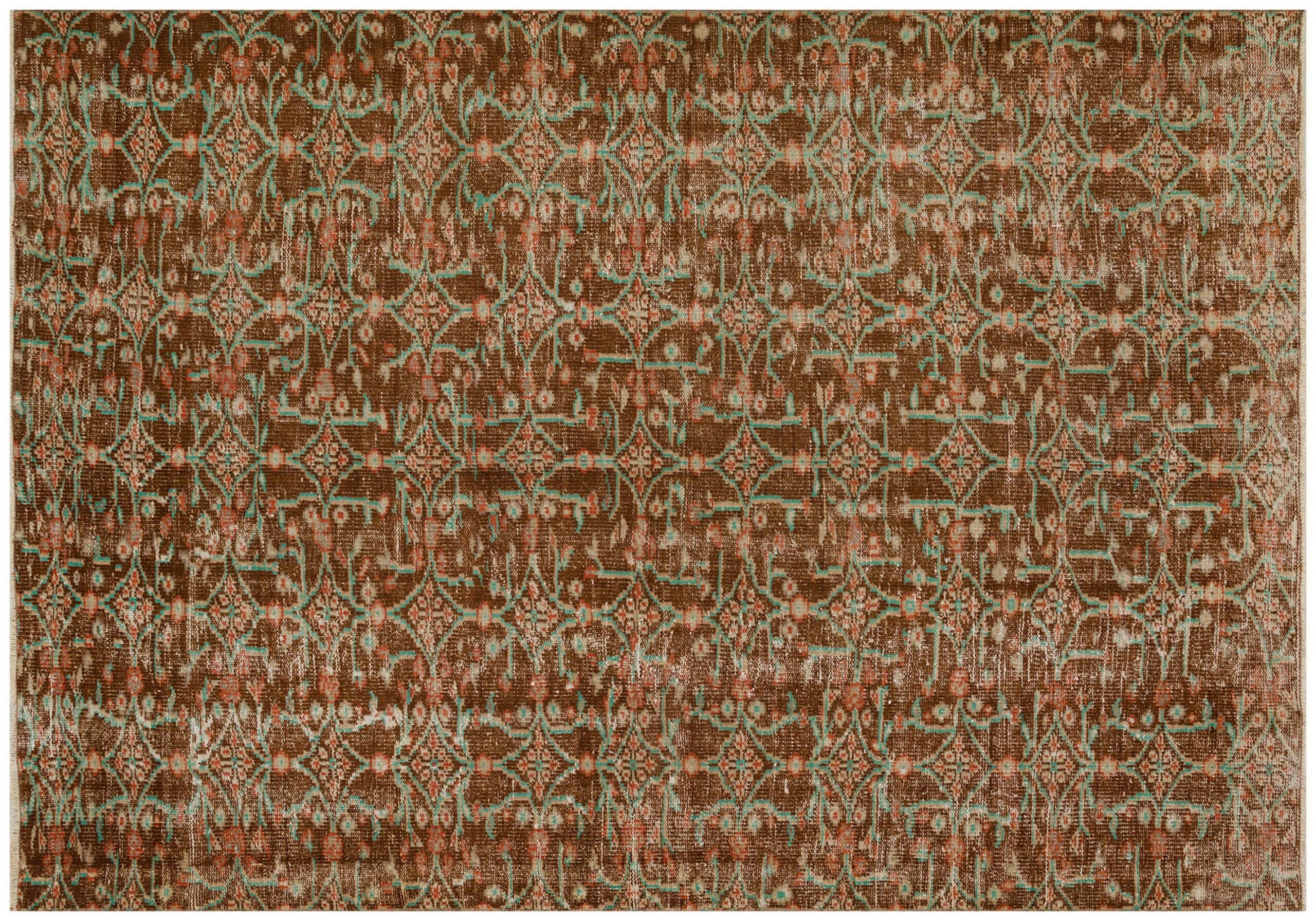 Distressed Hand-Woven Vintage Rug - SKU 8527 - Detail View
