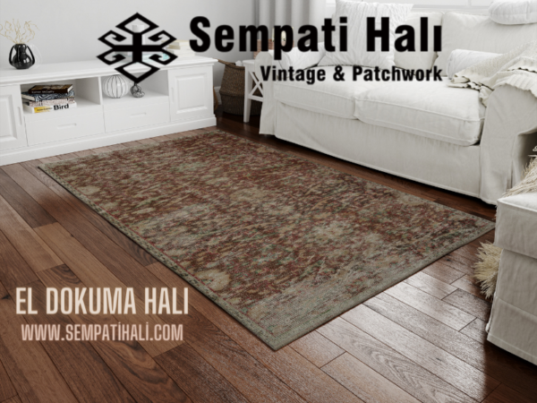 Classic, Modern, Vintage Hand-Woven Rug, Handmade rug, cotton wool/weave, size 131 × 240 cm, from Kars, SKU 8597