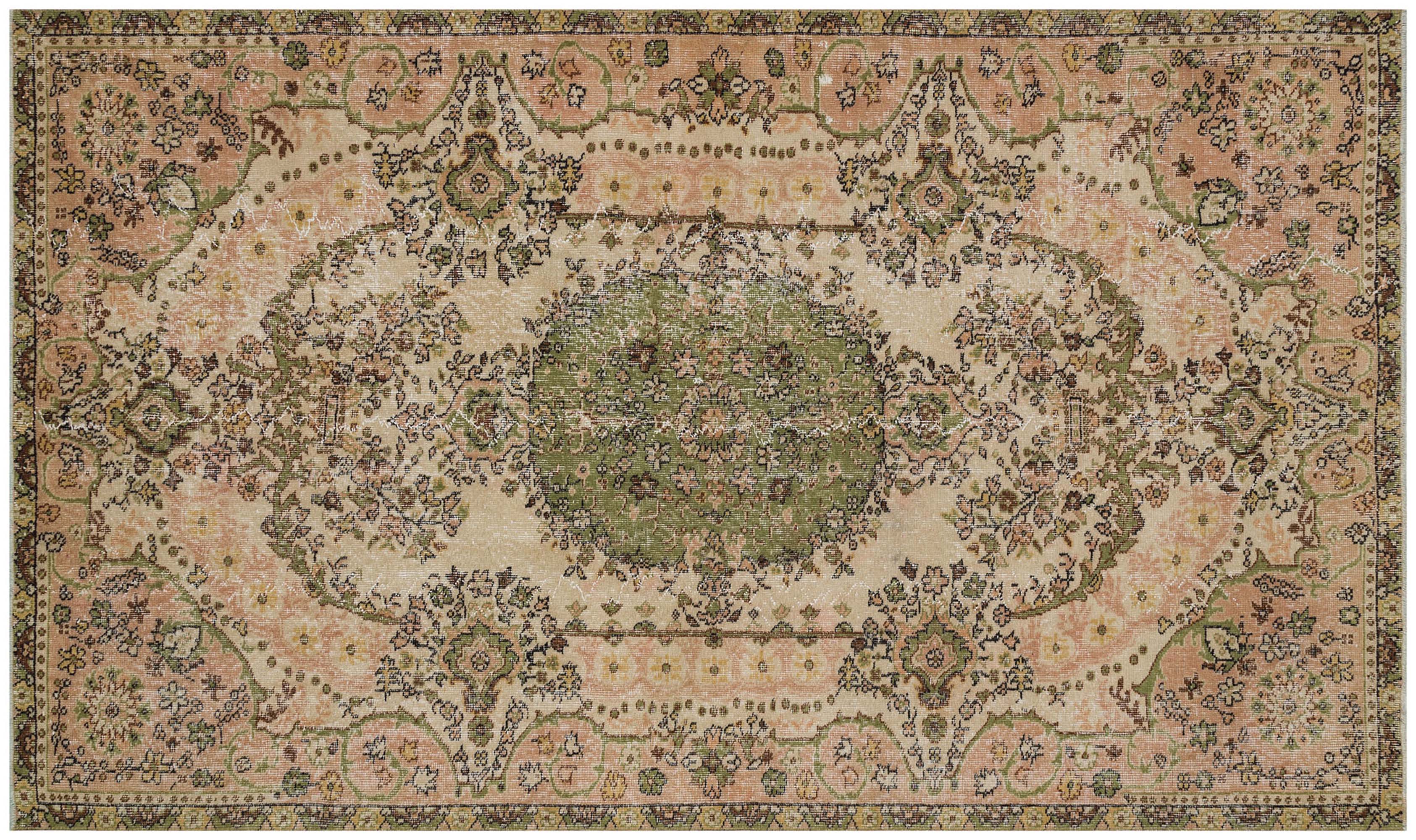 Vintage Handwoven Distressed Rug - SKU 8754 - Detail View