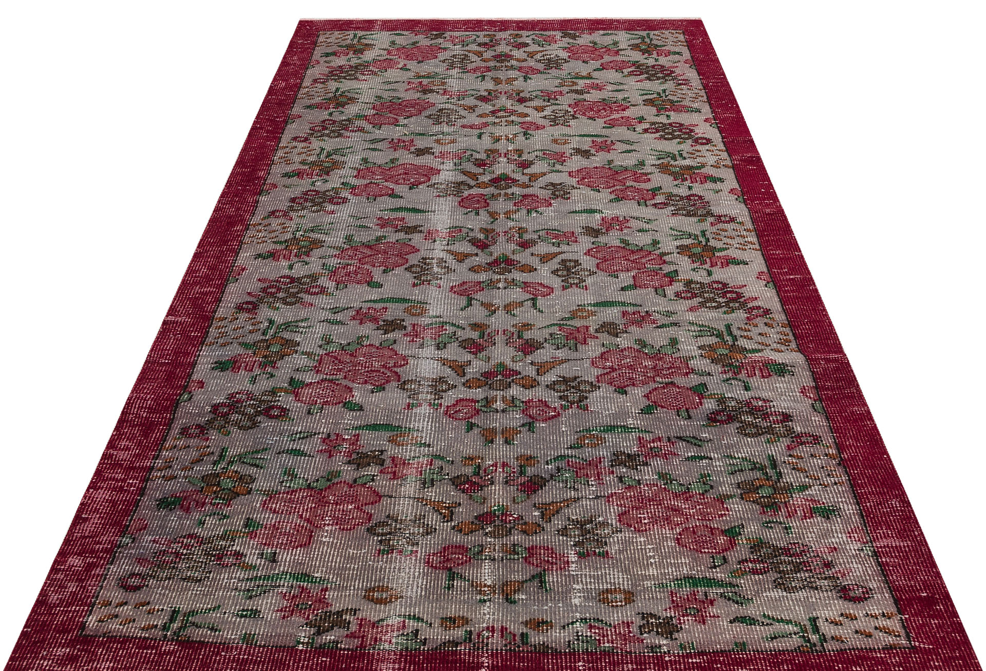 Anatolian Vintage Distressed Hand-Woven Rug in Unique Colors and Patterns, Handmade rug, silk wool/weave, size 149 × 246 cm, from Van, SKU 9642