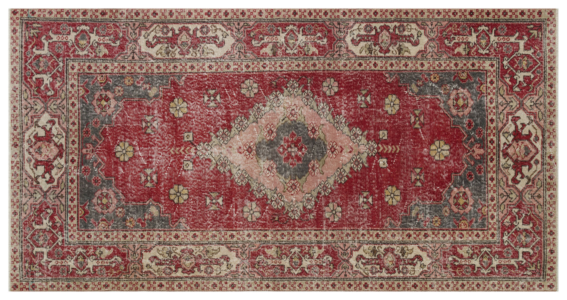 Handwoven Vintage Anatolian Rug - SKU 9820 - Detail View