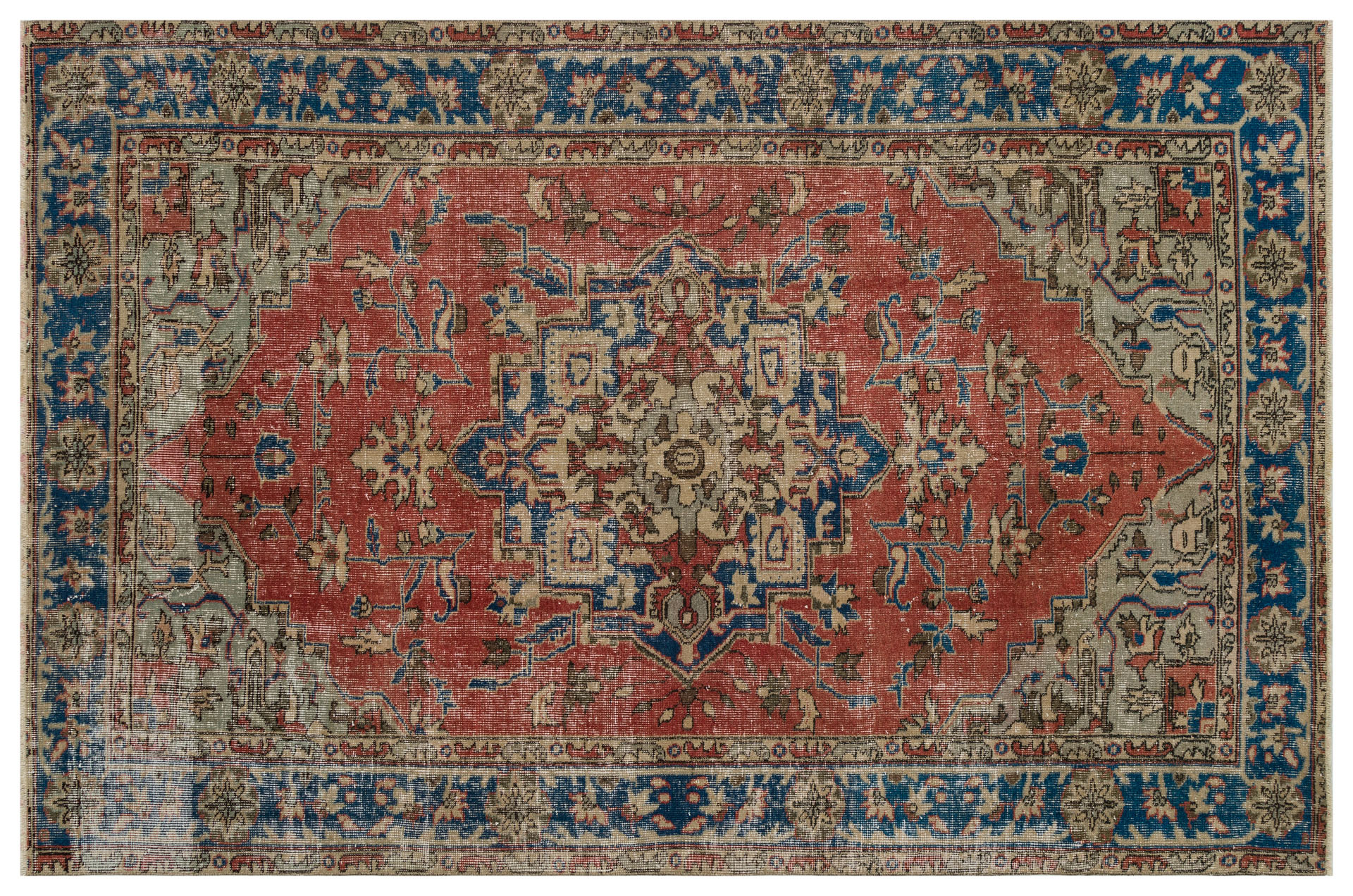 Handwoven Vintage Anatolian Rug - SKU 9825 - Detail View