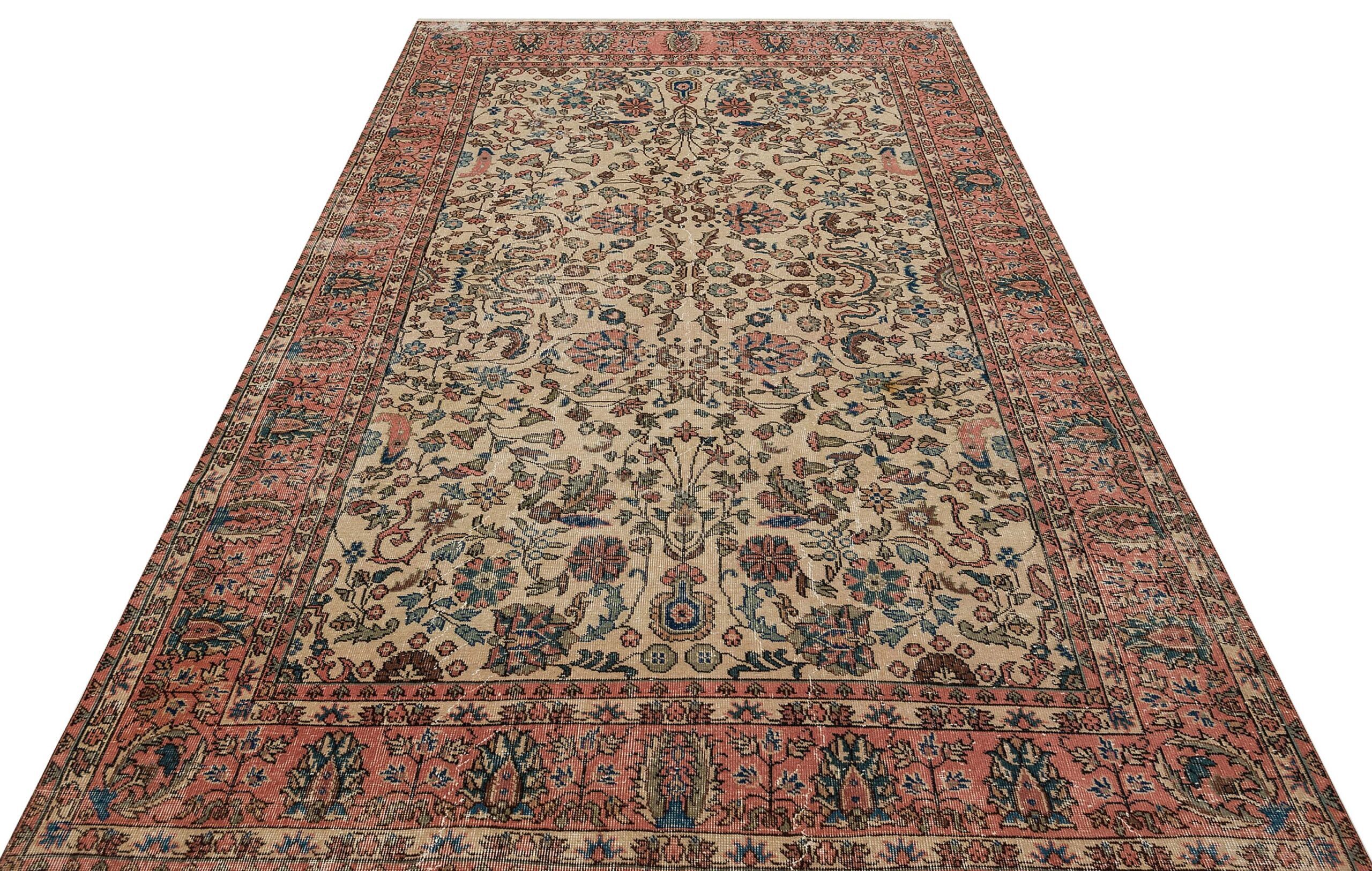 Century-Old Antique-Style Rug, Handmade rug, cotton wool/weave, size 195 × 287 cm, from Demirci, SKU 9886