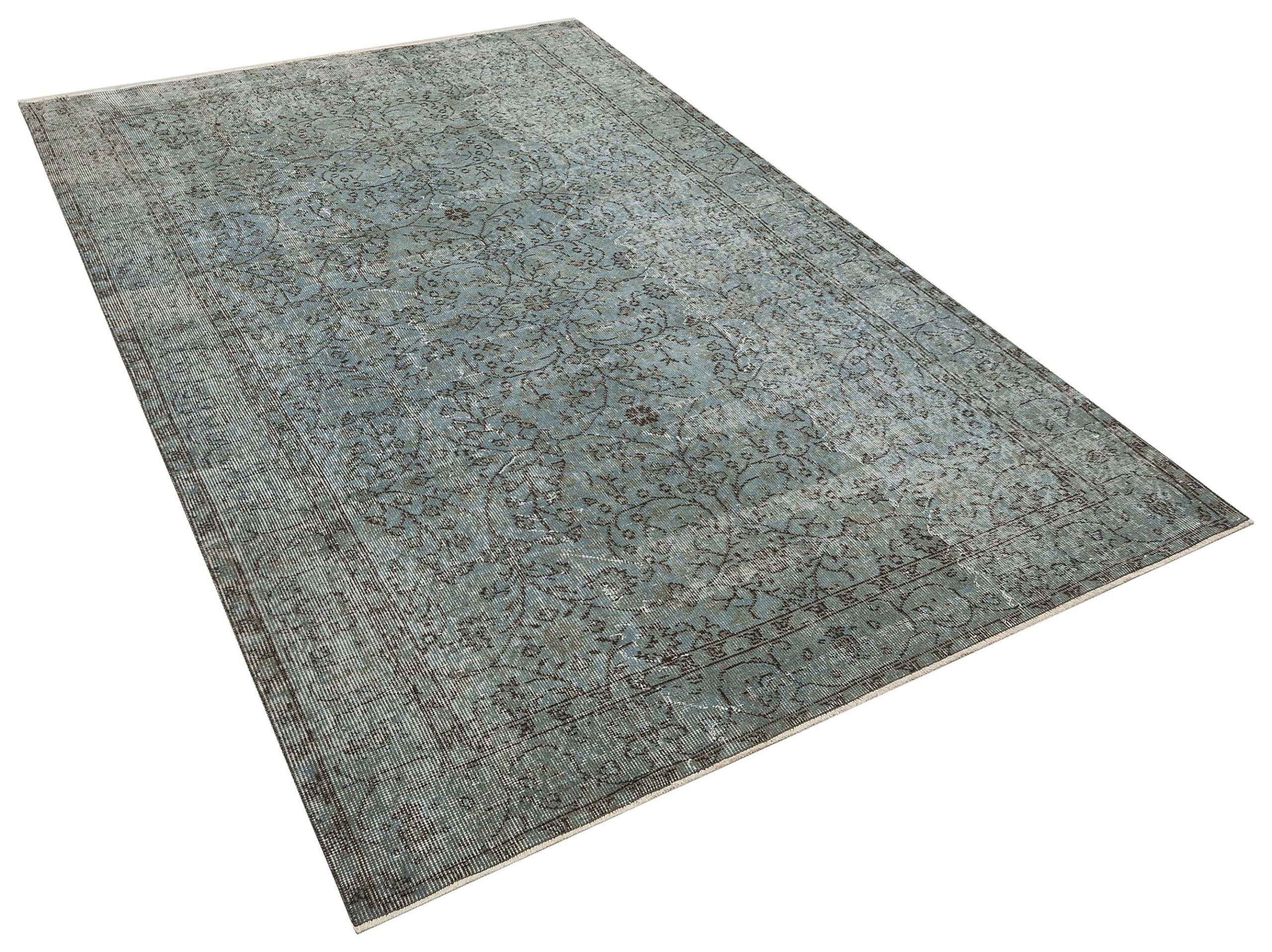 Hand-Woven Distressed Wool Rug, Handmade rug, wool, cotton & silk wool/weave, size 168 × 282 cm, from Konya, SKU 9917