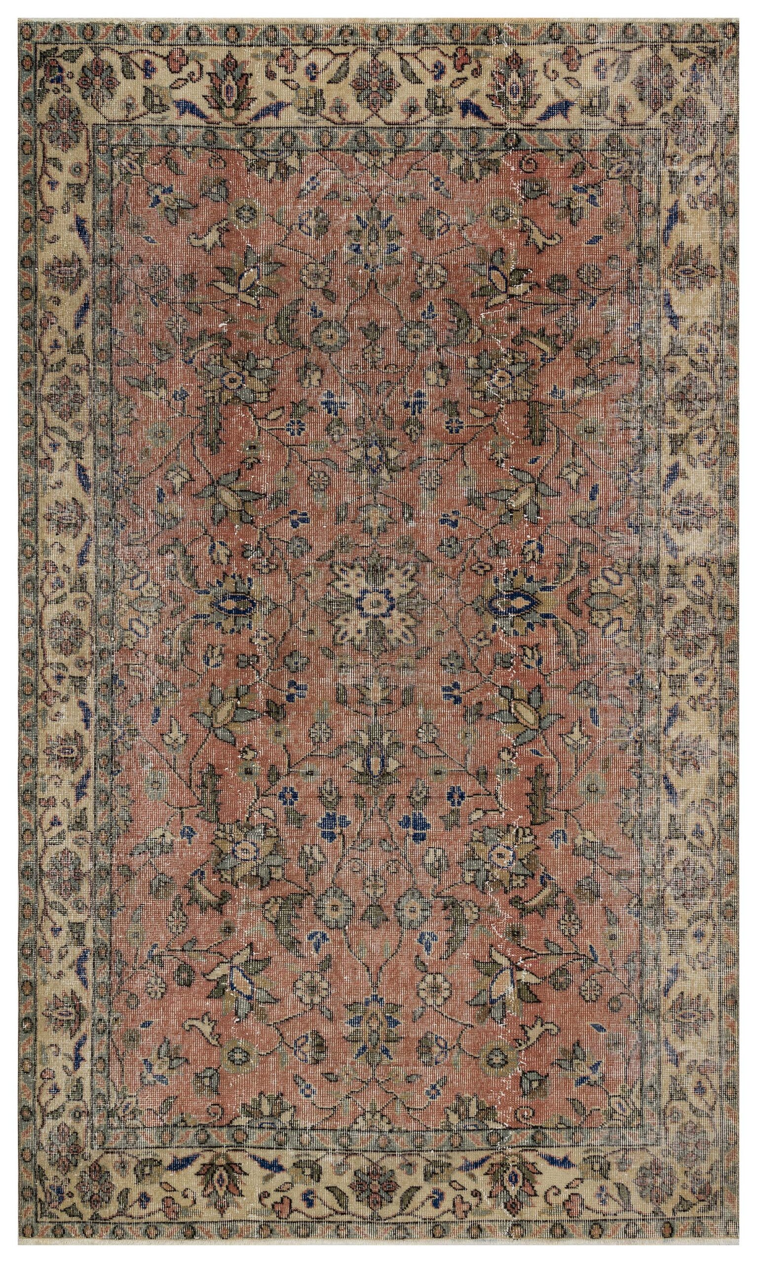 Vintage, One-of-a-Kind Handwoven Wool Rug - SKU 9954 - Detail View