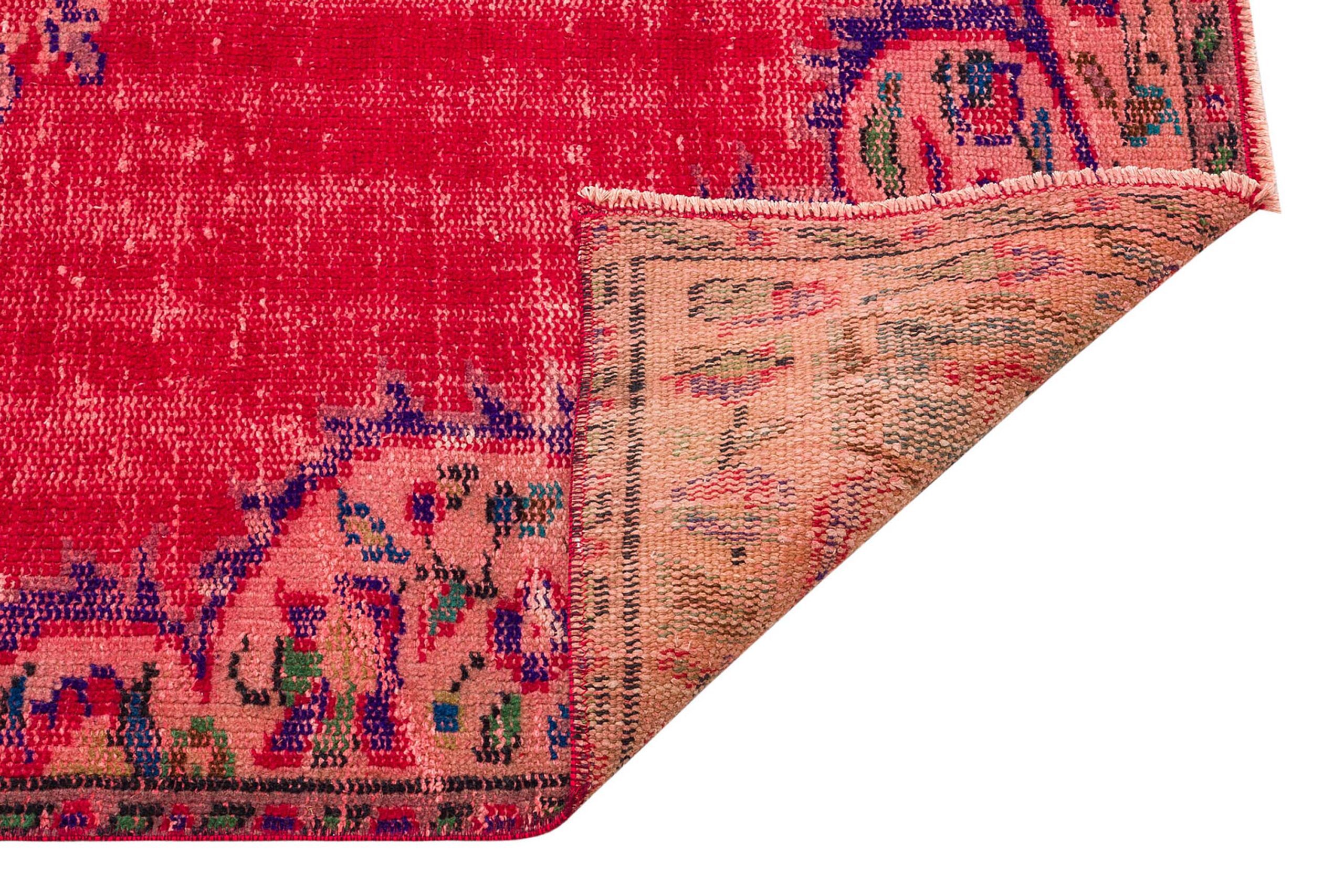 Classic, Modern, Vintage, Distressed, Handwoven Rug - SKU F1308 - Detail View