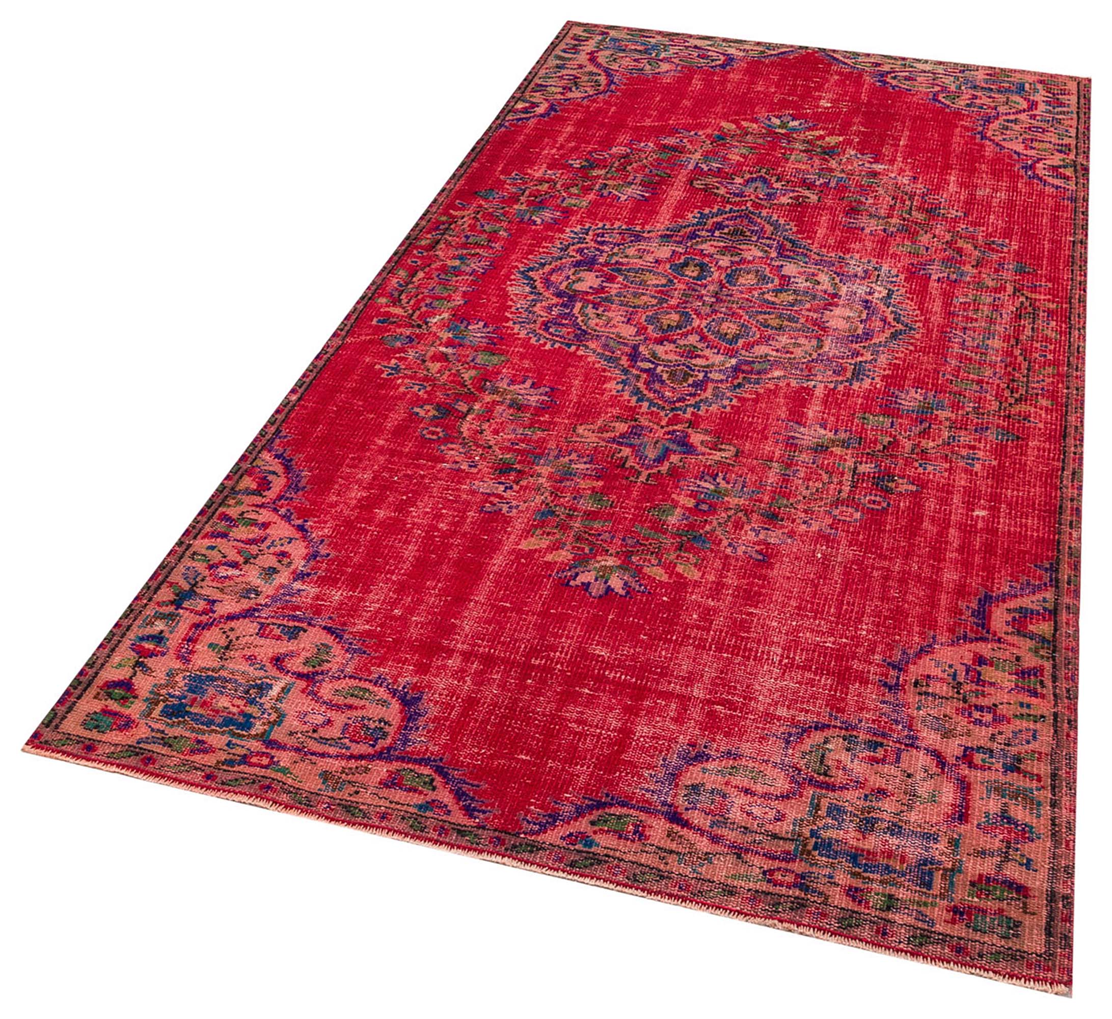 Classic, Modern, Vintage, Distressed, Handwoven Rug, Handmade rug, wool & cotton wool/weave, size 139 × 266 cm, from Van, SKU F1308