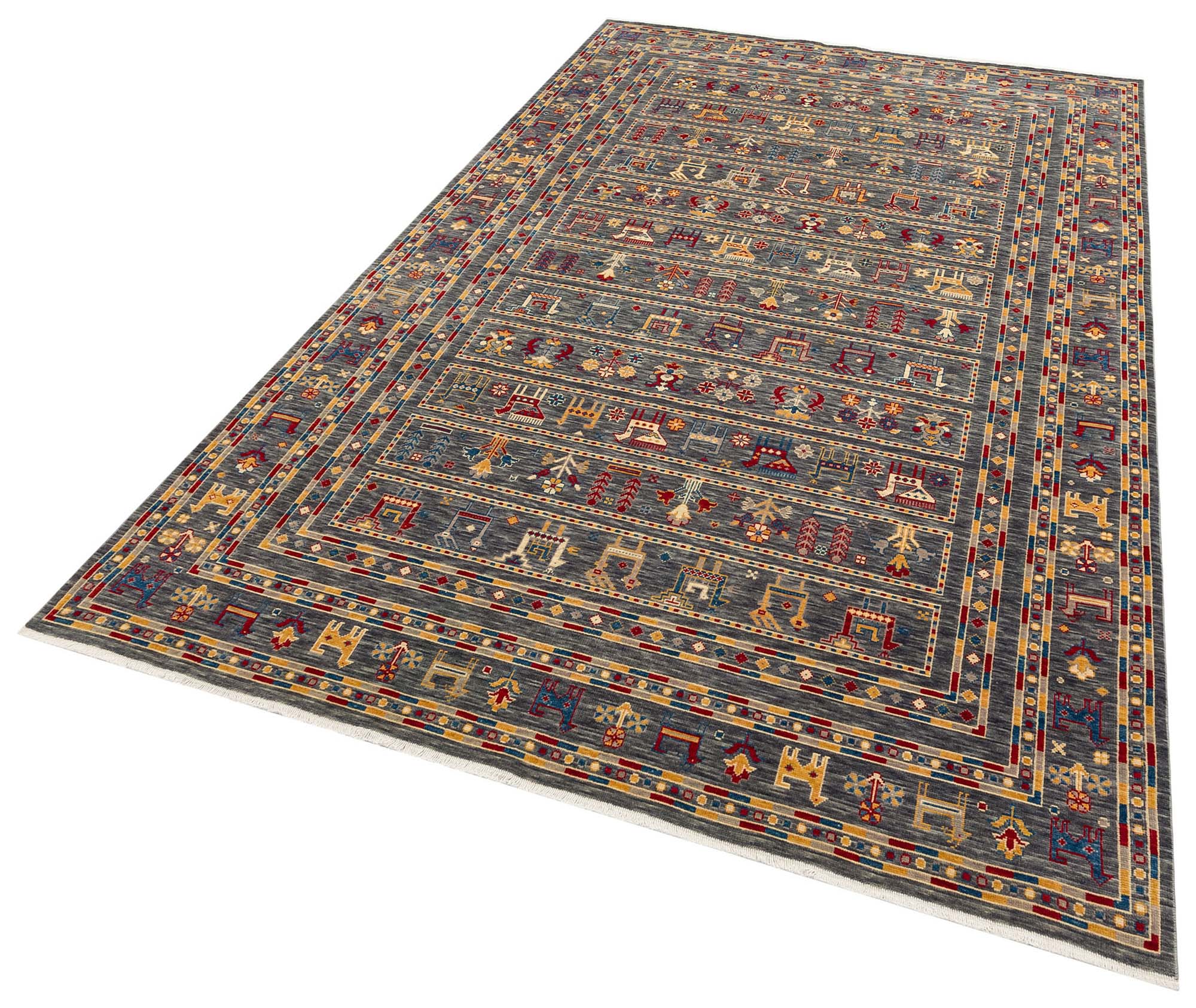 Uşak-Patterned Soho Antiq Wool Rug: Vintage Elegance with a Cultural Touch, Handmade rug, wool wool/weave, size 200 × 300 cm, from Yahyalı, SKU Uşak3