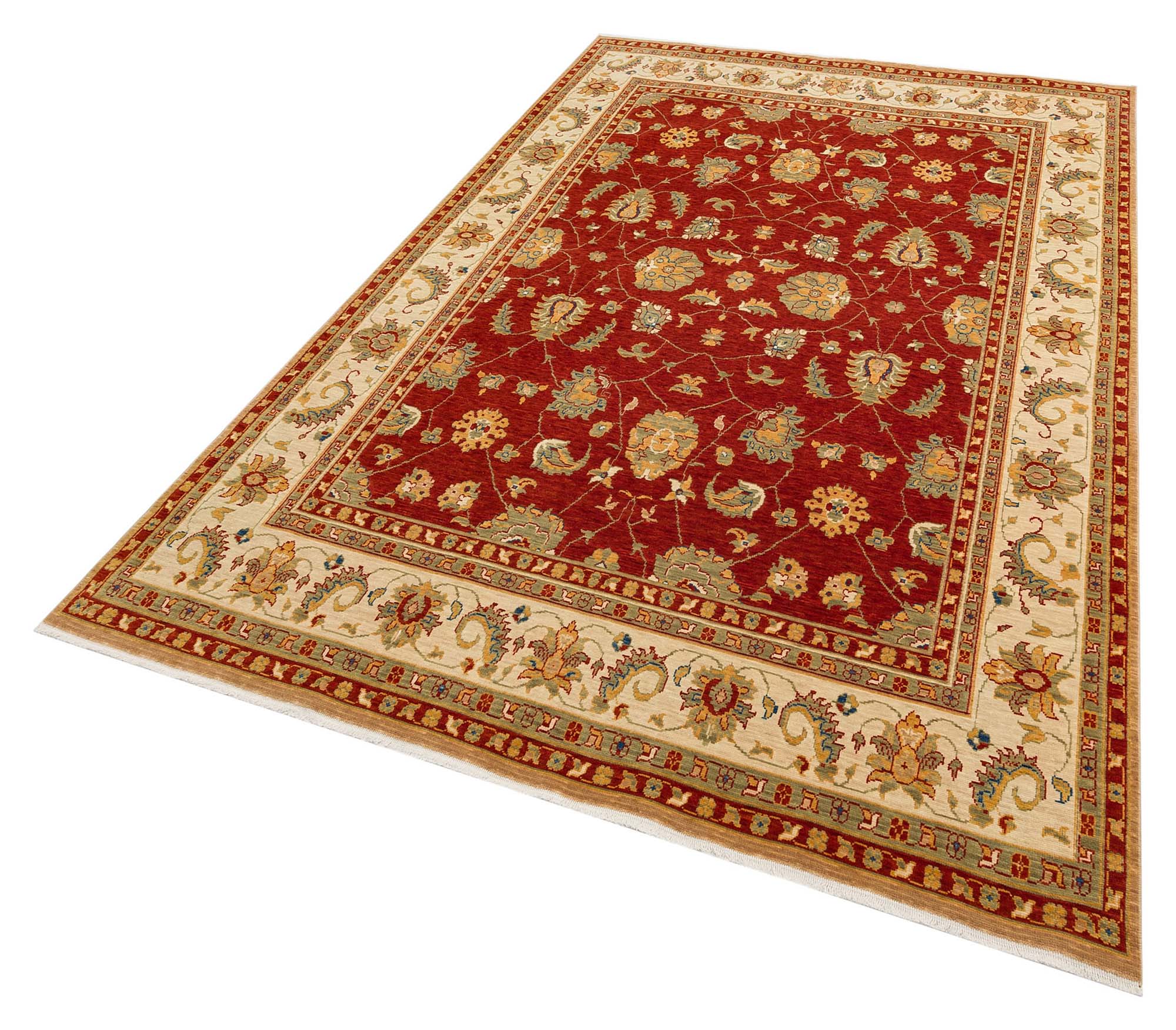 Uşak-Patterned Vintage Wool Rug: An Eye-Catching Product That Blends Aesthetics with Traditional Elements, Handmade rug, wool & silk wool/weave, size 200 × 300 cm, from Demirci, SKU Uşak4