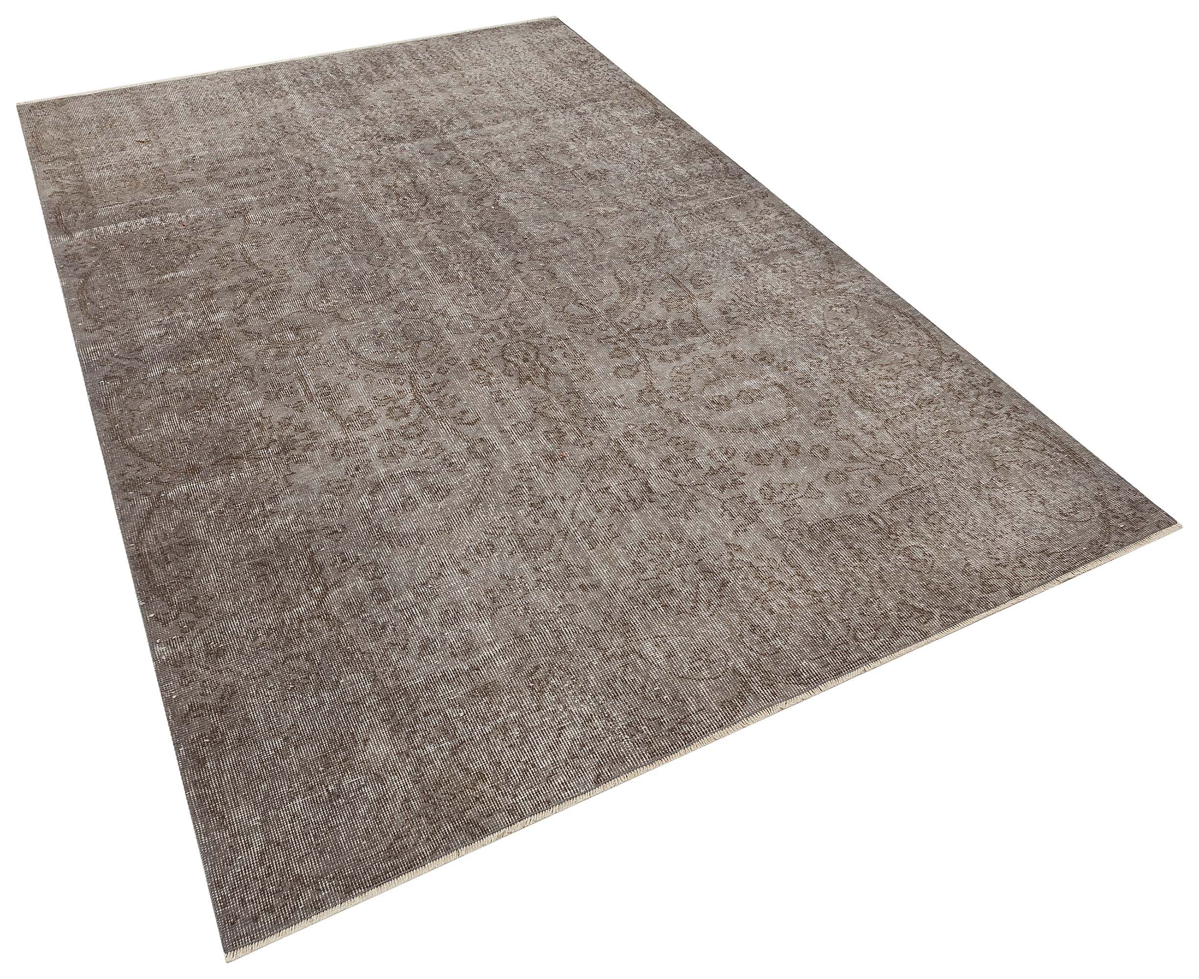 Distressed Hand-Woven Vintage Rug, Handmade rug, wool, cotton & silk wool/weave, size 173 × 272 cm, from Isparta, SKU 10080