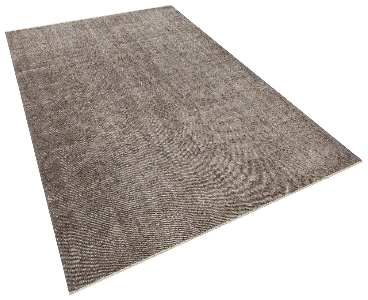 Distressed Hand-Woven Vintage Rug, Handmade rug, wool, cotton & silk wool/weave, size 173 × 272 cm, from Isparta, SKU 10080